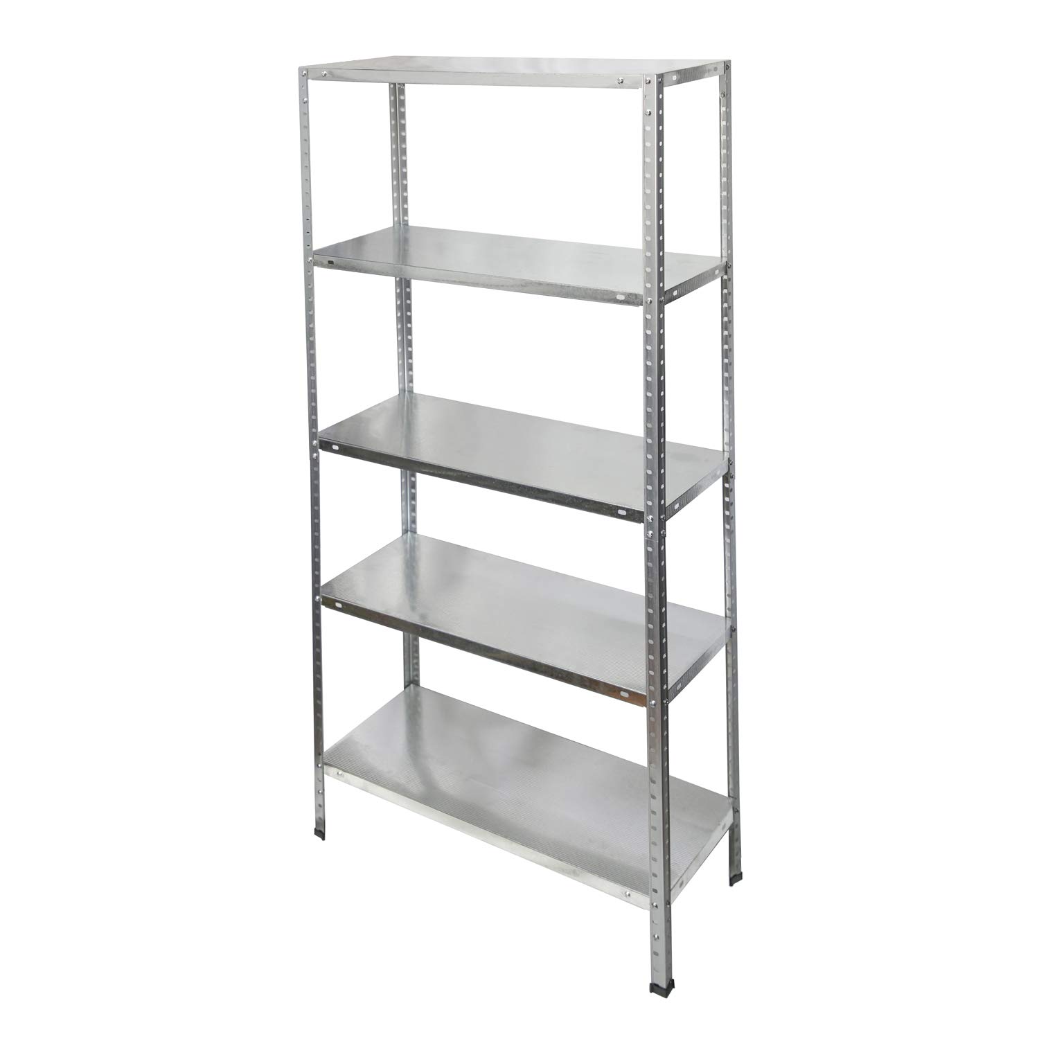 ORYX Estanteria Acero Galvanizado con 5 Baldas 150x75x30 cm. Baldas ajustables. Peso maximo 150 Kg.