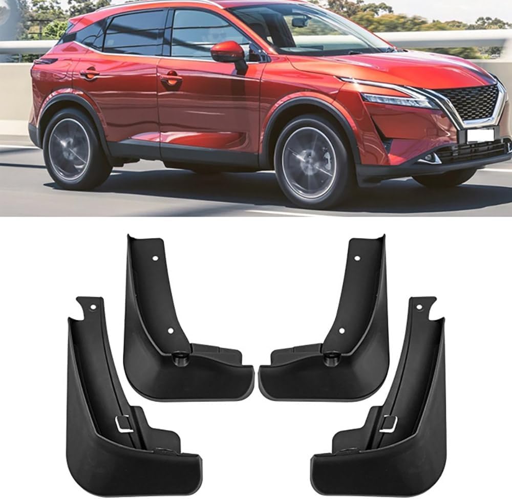WeiYH No Drill Mud Flaps for Car Front Rear Wheel for Nissan Qashqai J12 2023 2024