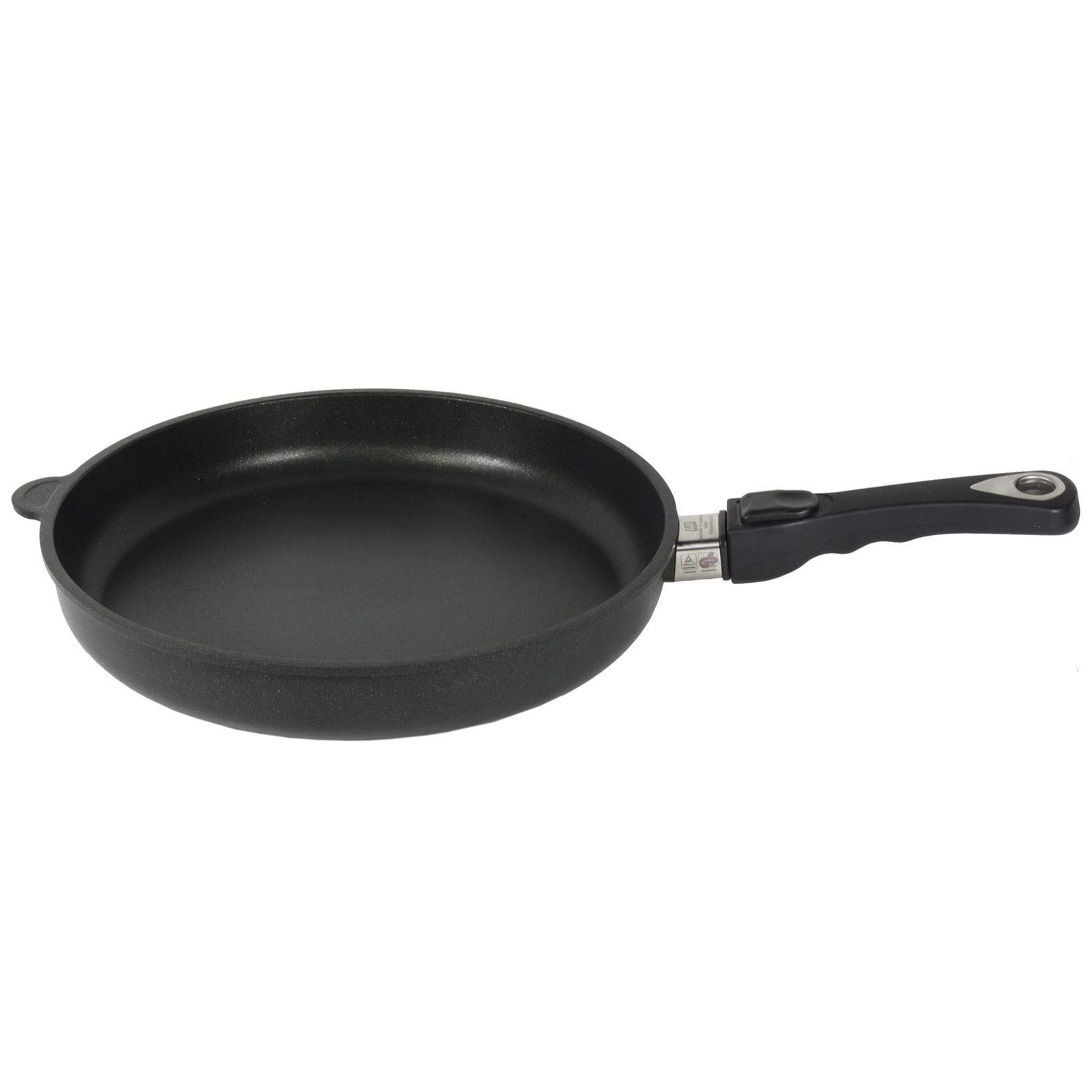 AMT Gastroguss AMZN-I-532-Z20B Sartén de 32 cm Ø, 5 cm de alto, mango extraíble, apta para inducción, revestimiento antiadherente Lotan, sartén de hierro fundido (aluminio fundido), AMZN-I-532-Z20B