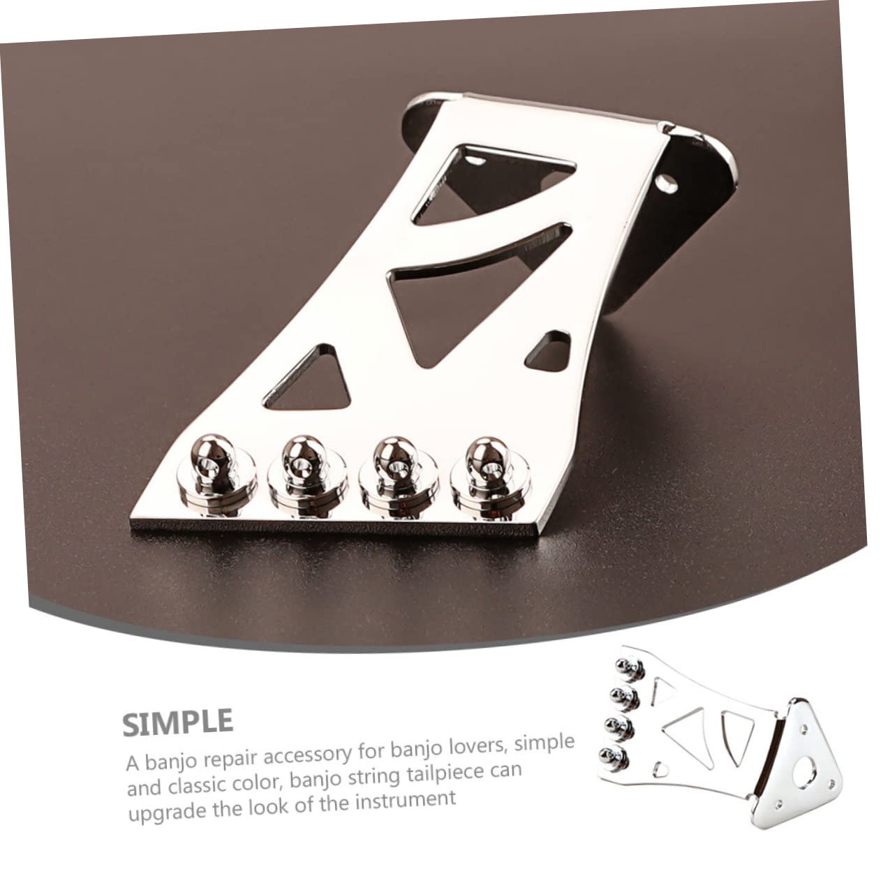 Abaodam 3stücke Metal Banjo Tailpiece Mit Chromfarbenem Design Saitiger Banjo Saitenhalter Für Verbesserten Und Zubehör