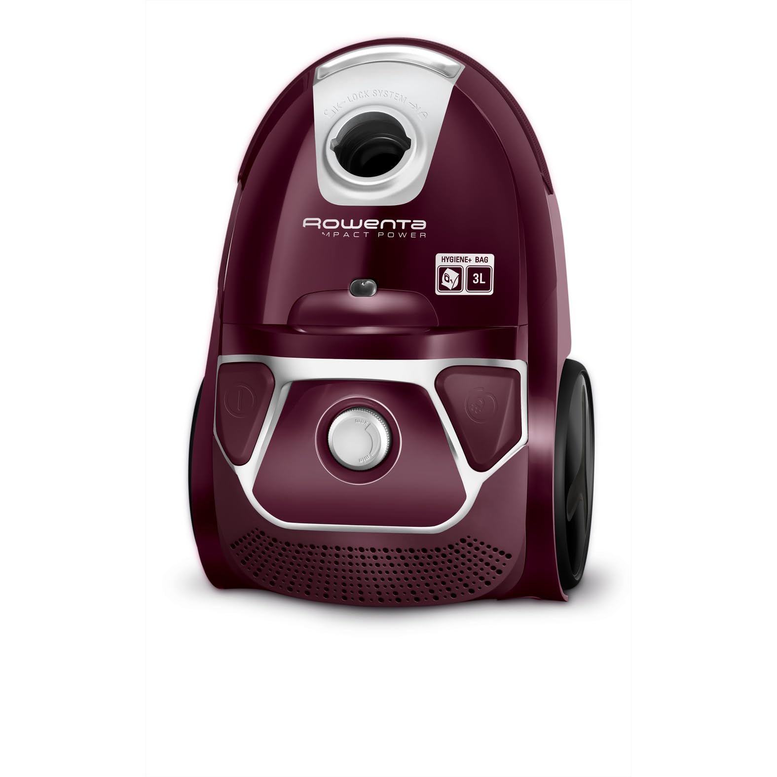 Rowenta Compact Power Aspirateur avec sac, Moteur basse consommation de 900 W max, Compact, Haute filtration, Capacité 3 L RO3969EA, Aubergine