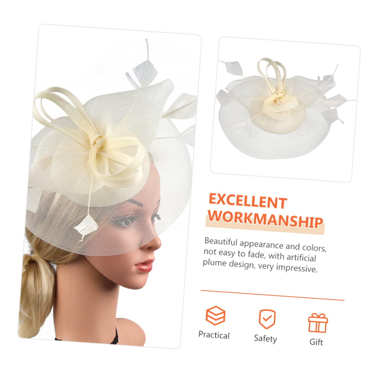 Abaodam 5pezzi Fascinator Elegante Rete per Cerimonie e Feste Cappello da Tea Party per Donne Accessorio per Matrimonio e Banchetto Design Leggero e Confortevole