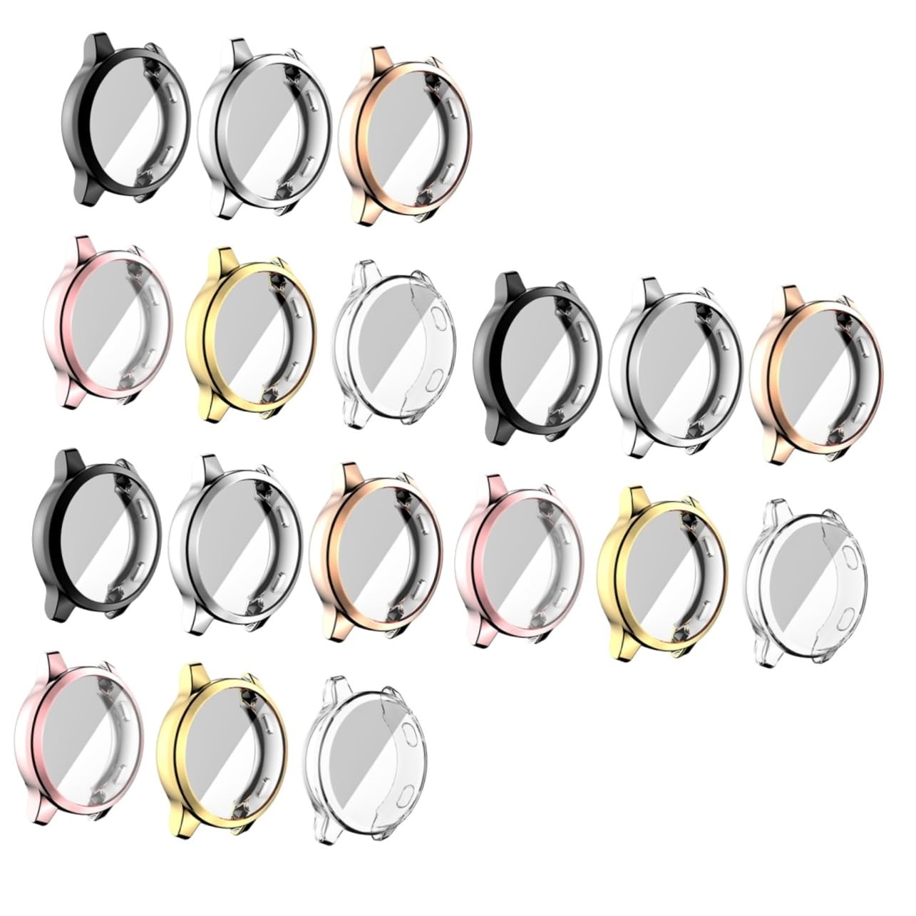 jojofuny 3 Set 2s/ 4s Watch Screen Custodia in Tpu Copertura Completa Dei Bordi Facile Da Installare/rimuovere Pellicola Protettiva Per Schermo Smartwatch Alla Moda 6 Pezzi*3