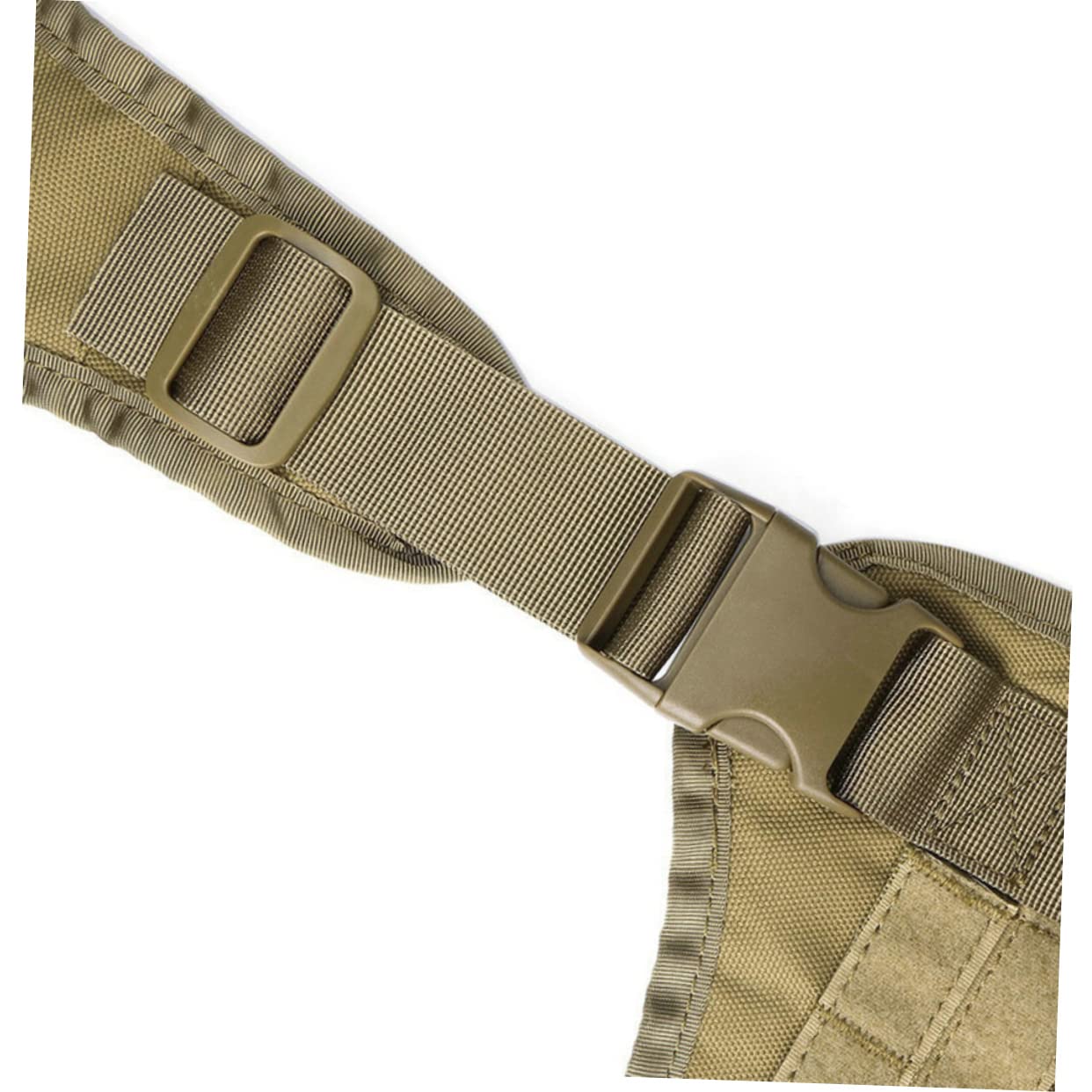 Pettorina Militare per Cani Marrone in Nylon con Moschettone per Guinzaglio