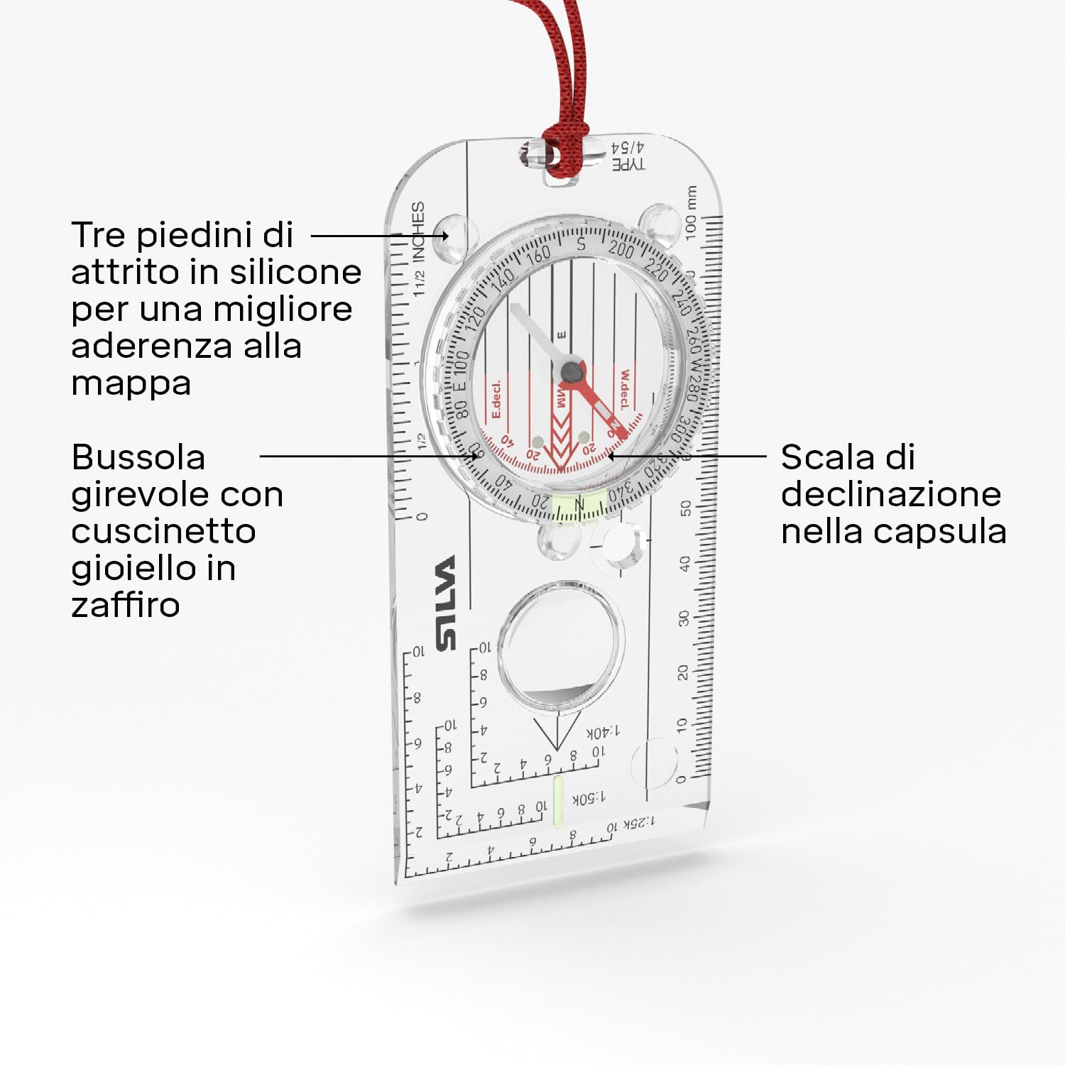 Bussola Silva Outdoor Trekking Expedition 4 Professionale Capsula Rotante Militare Escursionistica