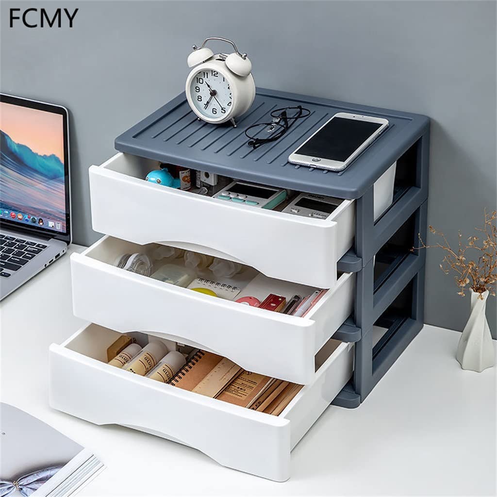 WolFum A4-Papier-Organizer, Schubladen-Aufbewahrungsbox, multifunktionaler Aktenschrank, Stifthalter für Büro-Desktop-Aufbewahrung, Farbe: White-Space-Element (1) 3, Größe: 3 Schichten