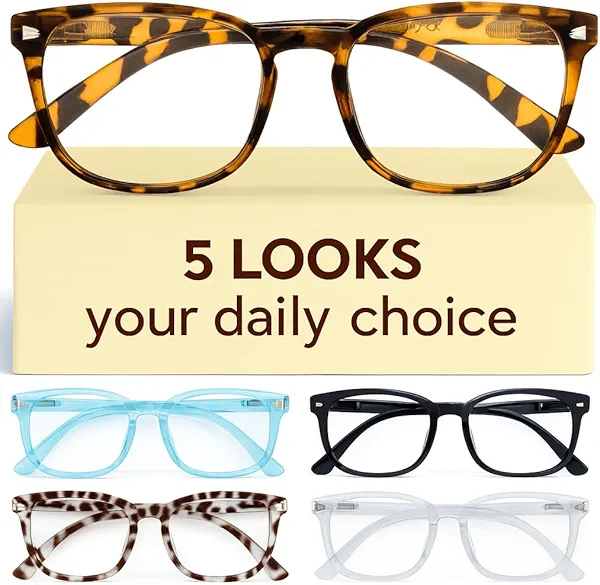 CCVOO Reading Glasses for Women, Eyeglasses, Blue Light Readers for Women, Computer Eye Glasses, Cheaters