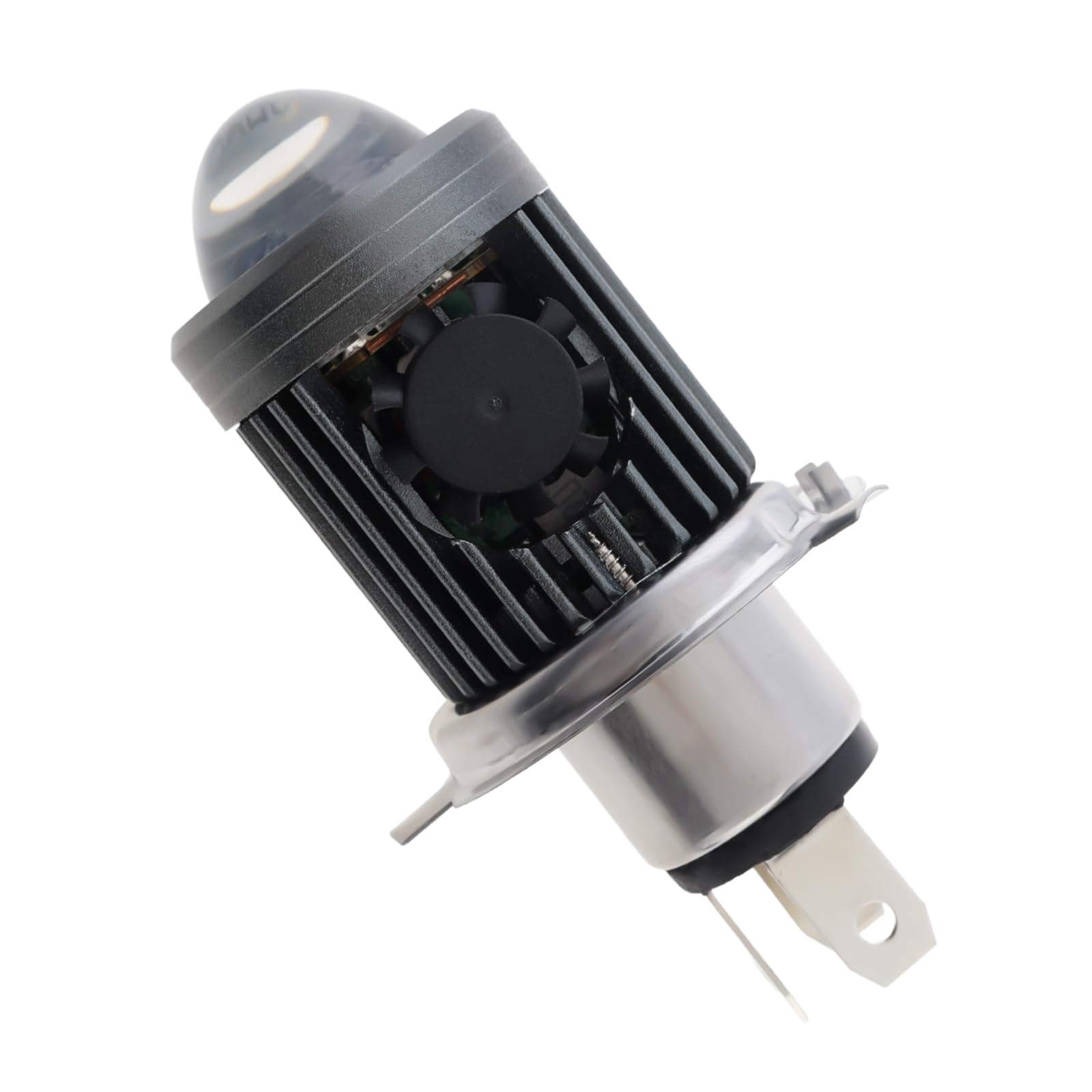 Windance H-4 BA20D High Low Beam Lens LED Bulb,Yellow White 20W 2000LM Driving Running Lamp Bulb for Motorcycle Scooter ATV UTV E-bike (H-4)