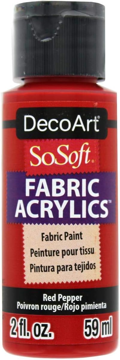 DecoArt SoSoft Fabric Acrylic Paint 2oz-Red Pepper