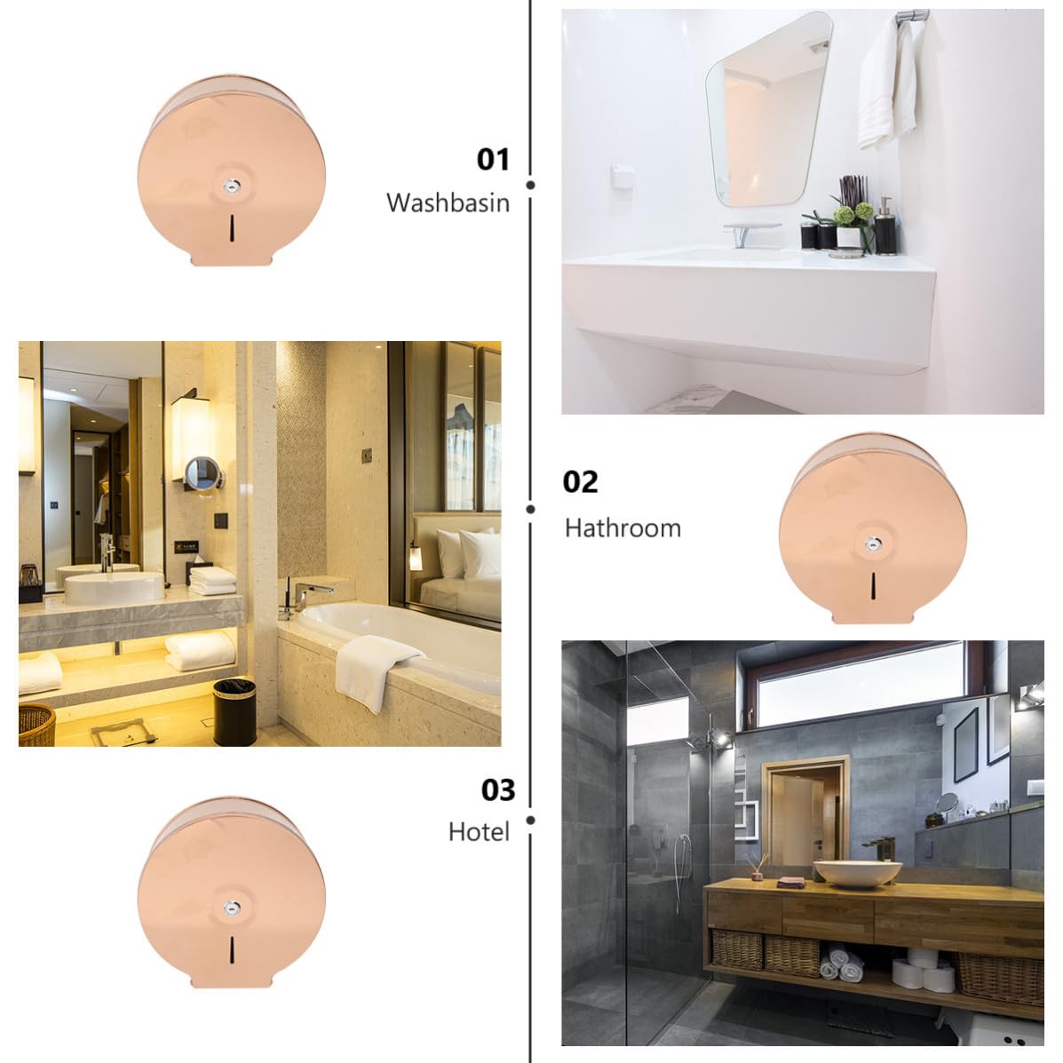 Moderner Runder Rollenpapierhalter aus Edelstahl für Badezimmer und Toilette Rostfrei Wasserabweisend Stilvoll und Platzsparend