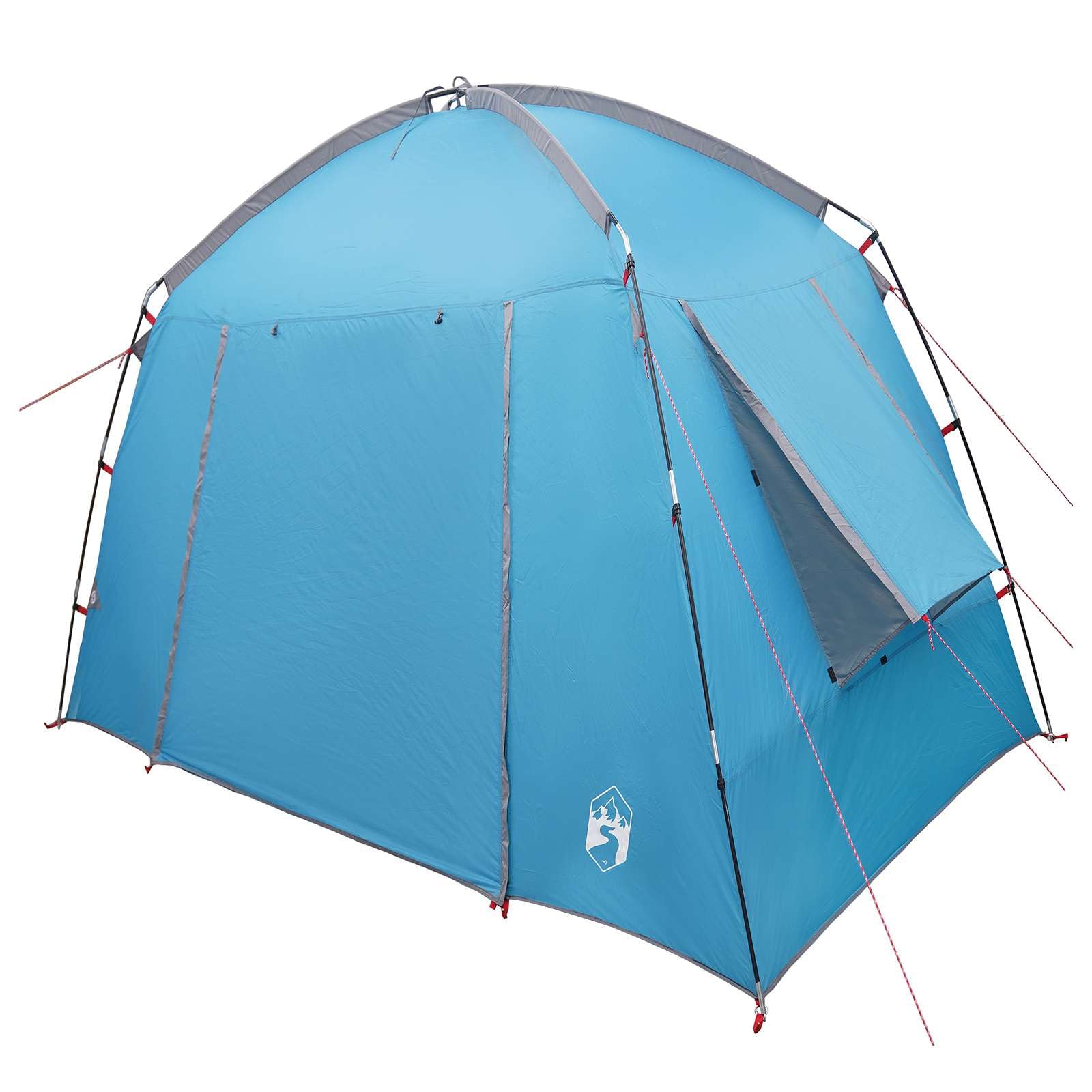 Hütten Zelt mit Dach blau 210 x 210 x 138 cm aus Polyester, wasserdichtes Kabinenzelt für Camping wandern Trekking, faltbar für Familie Outdoor Events