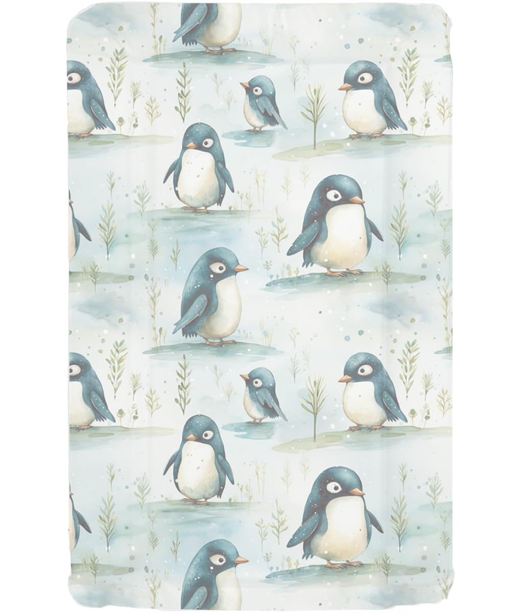 Sunnybabies Blue Penguin Themed Nursery Baby Changing Mat Soft Padded Deluxe