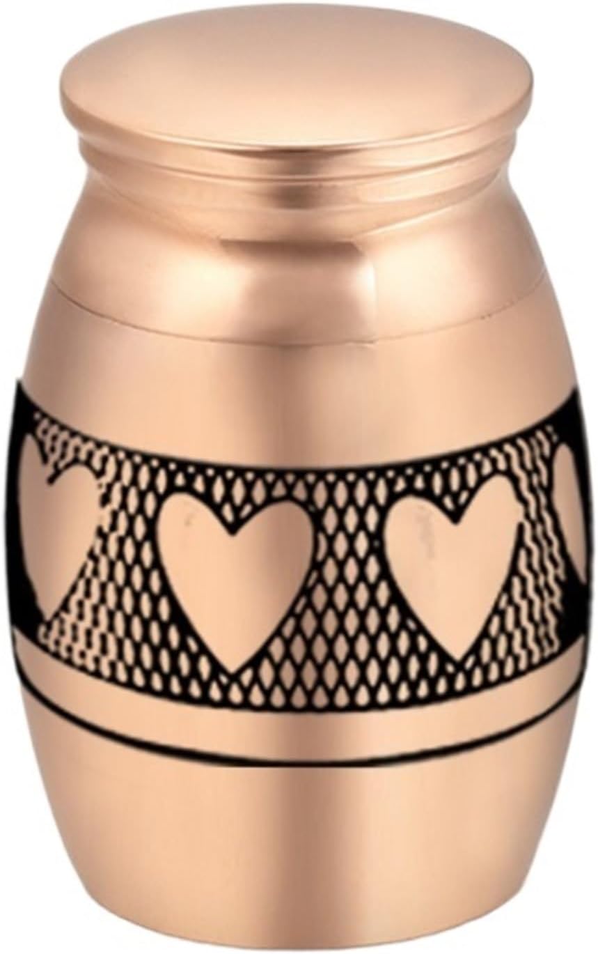 Pet Urns Human Urns Keepsake Urns Aluminum Alloy Mini Pet Cremation Urn Ashes Keepsake Jar for Dogs Cats Funerary Ashes Supplies Cremation Urns Pet Ashes Urns (D)