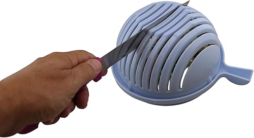 Vista 12 de Dependable Industries inc. Essentials Cortador de ensaladas rápido, cortador de ensalada, corta en dados rápidamente frutas y verduras, comidas