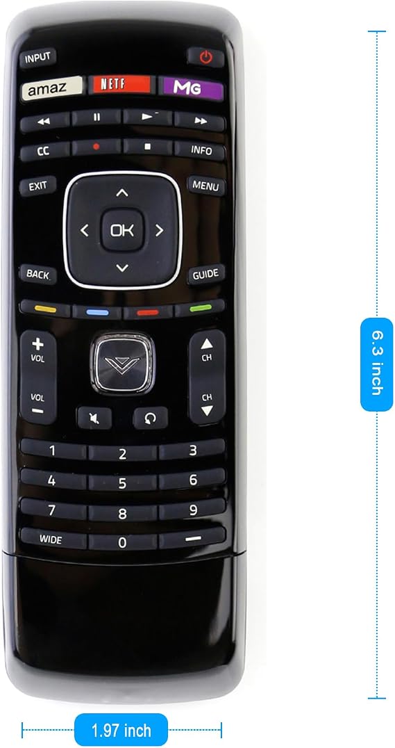 XRT302 QWERTY Keyboard Replace Remote Control fit for Vizio TV E601i-A3