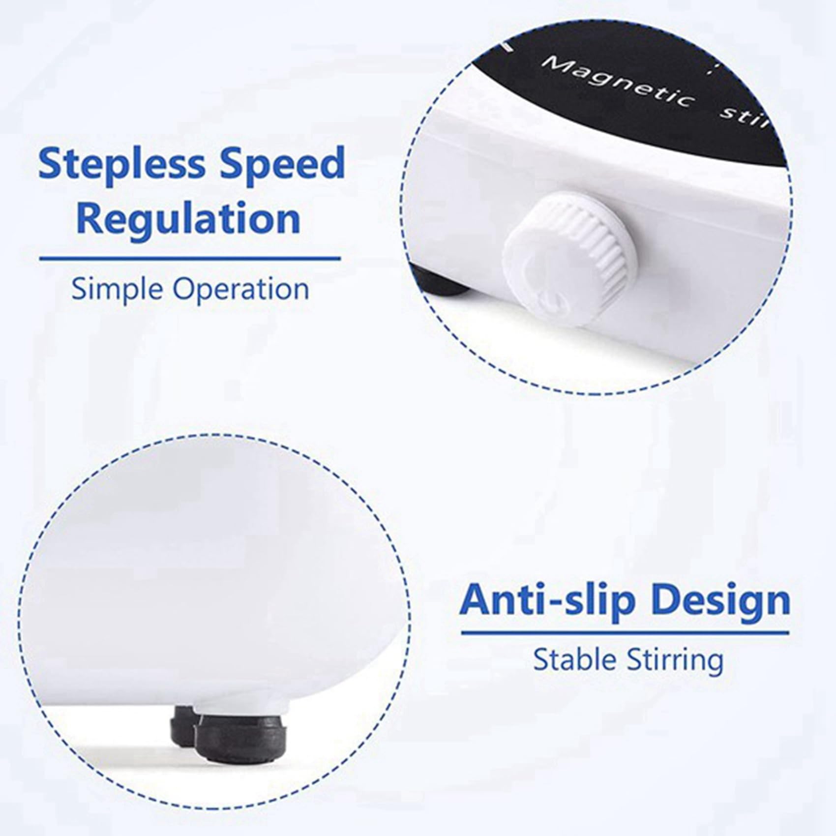 3X Agitatore Magnetico Mini Agitatore da Laboratorio Piastra Agitatore Portatile per Laboratorio