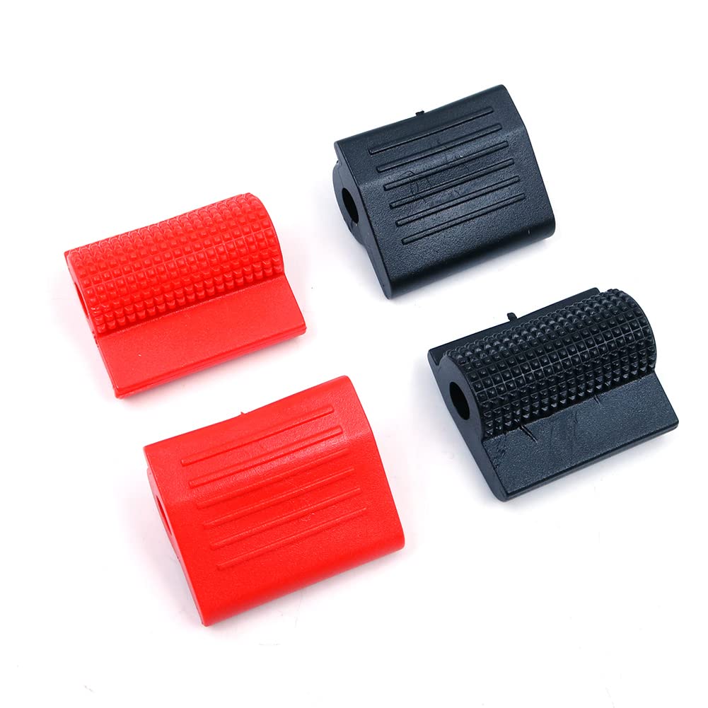Set di 2 copripedale per leva del cambio, in gomma nera, design antiscivolo, diametro interno 8 mm, accessorio di protezione per moto
