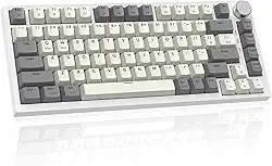 ATTACK SHARK K85 Teclado para jogos Rapid Trigger 75%, teclado mecânico para jogos com fio de 82 teclas, ponto de atuação do interruptor magnético ajustável, junta, teclas PBT