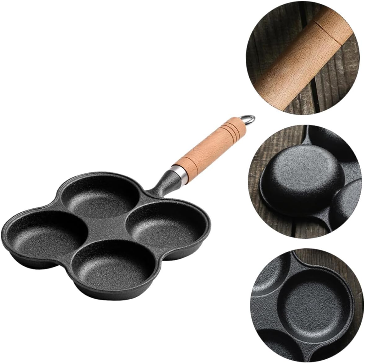 Four Hole Omelette Pan Electric Egg Fryer Non-stick Frying Pan Kitchen