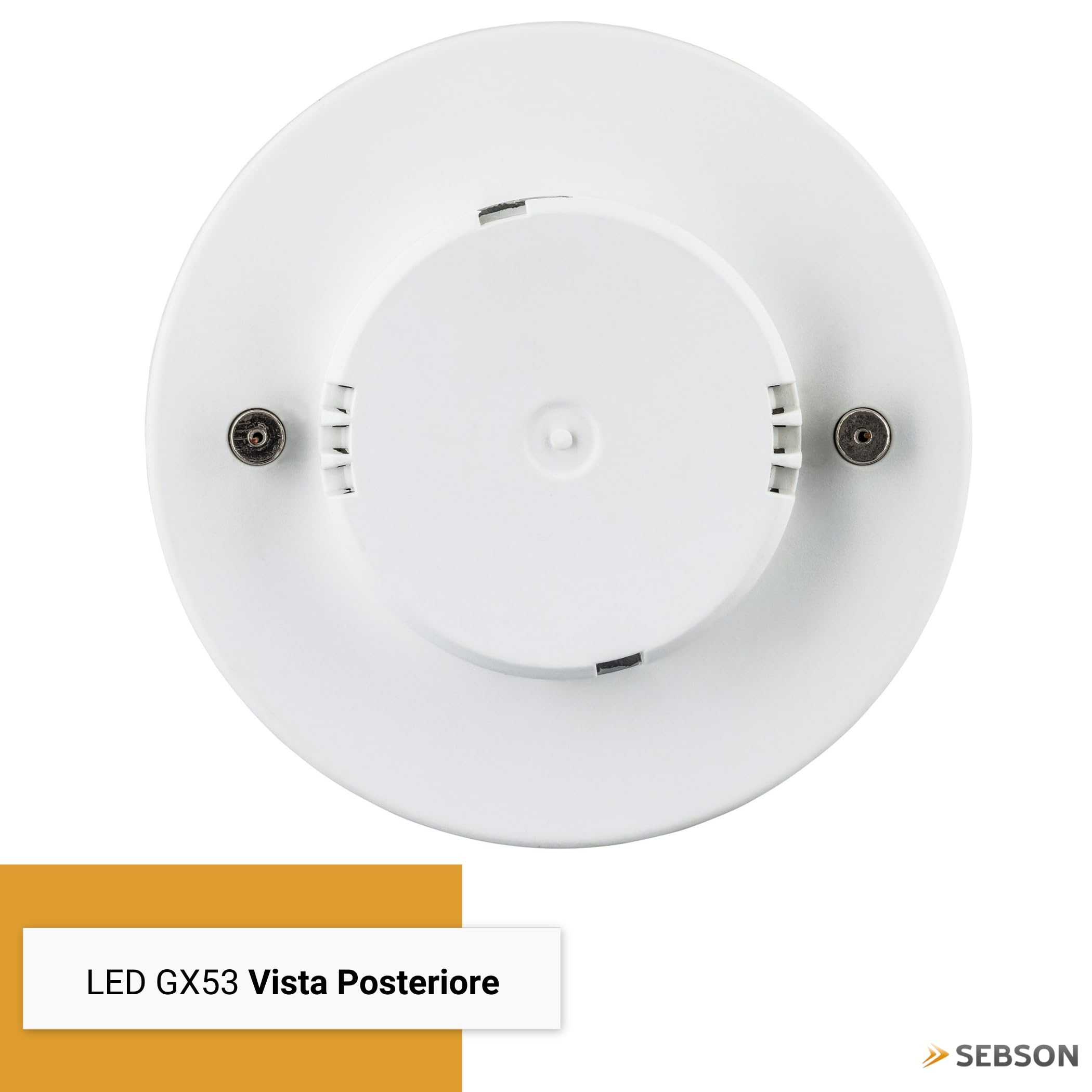 SEBSON Lampadina LED GX53 2,5W - Classe di Efficienza Energetica A | 450lm Bianco caldo 3000K, sostituisce Alogena 40W, Lampada LED piatta Ø73x27mm, 230V, Set da 10