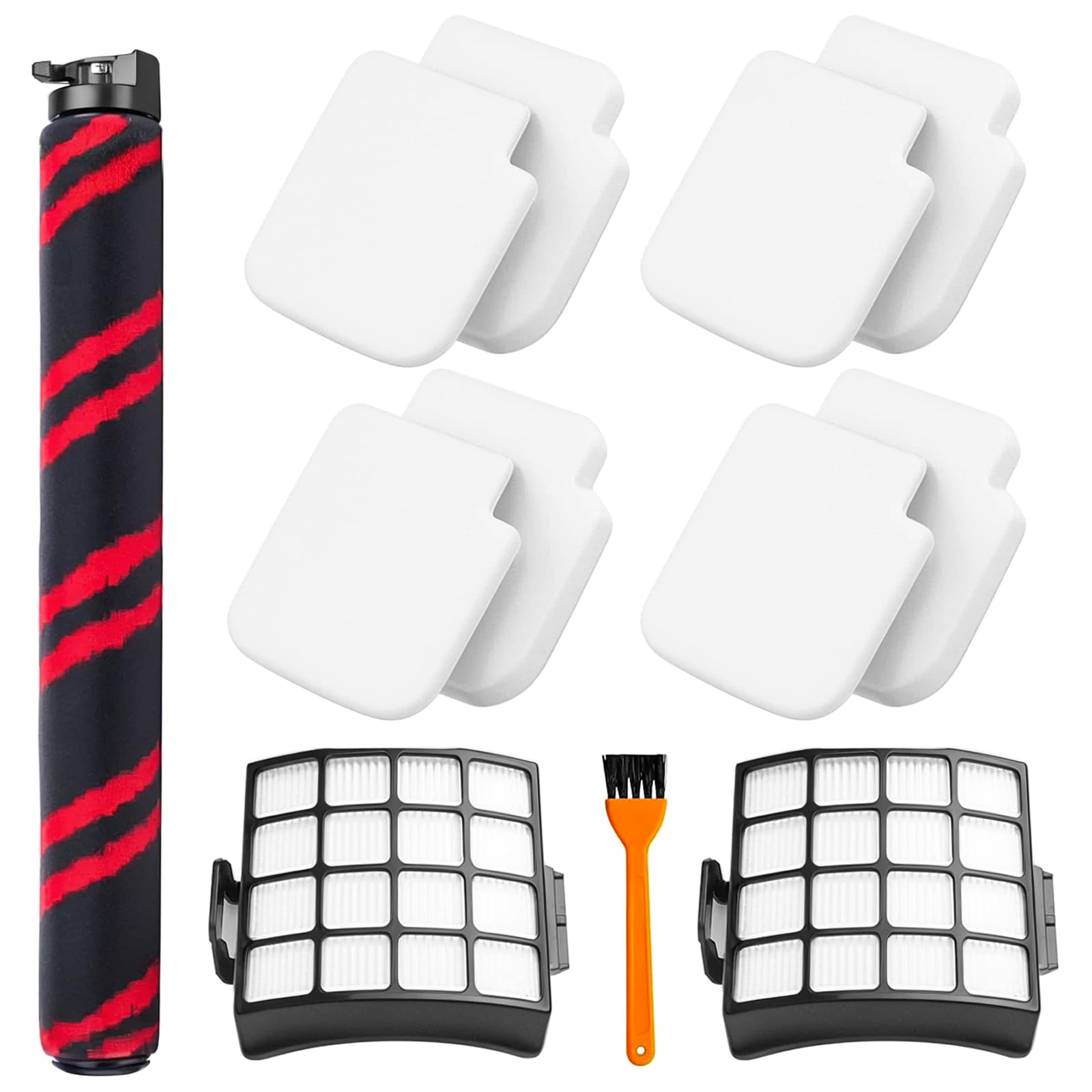Replacement Filters for Shark Stratos AZ3002 AZ3000 AZ3000W DuoClean PowerFins Upright Vacuum Cleaner 1 Soft Brush Roller 2 Filters 4 Foam & Felt Filters 1 Cleaning Brush