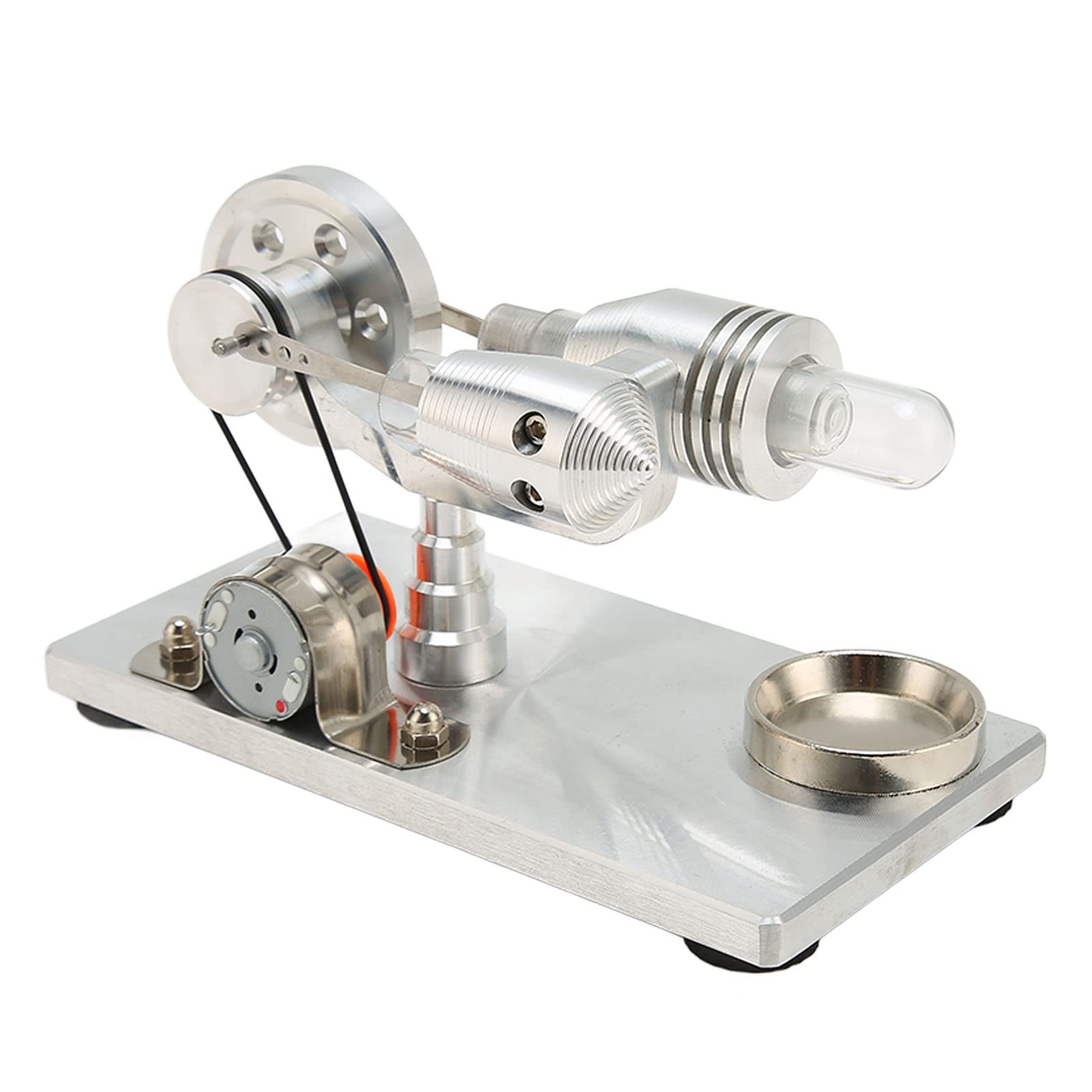 Kit Educativo de Modelo de Motor Stirling, Fácil de Montar para Proyectos Científicos, Aleación de Zinc y Vidrio