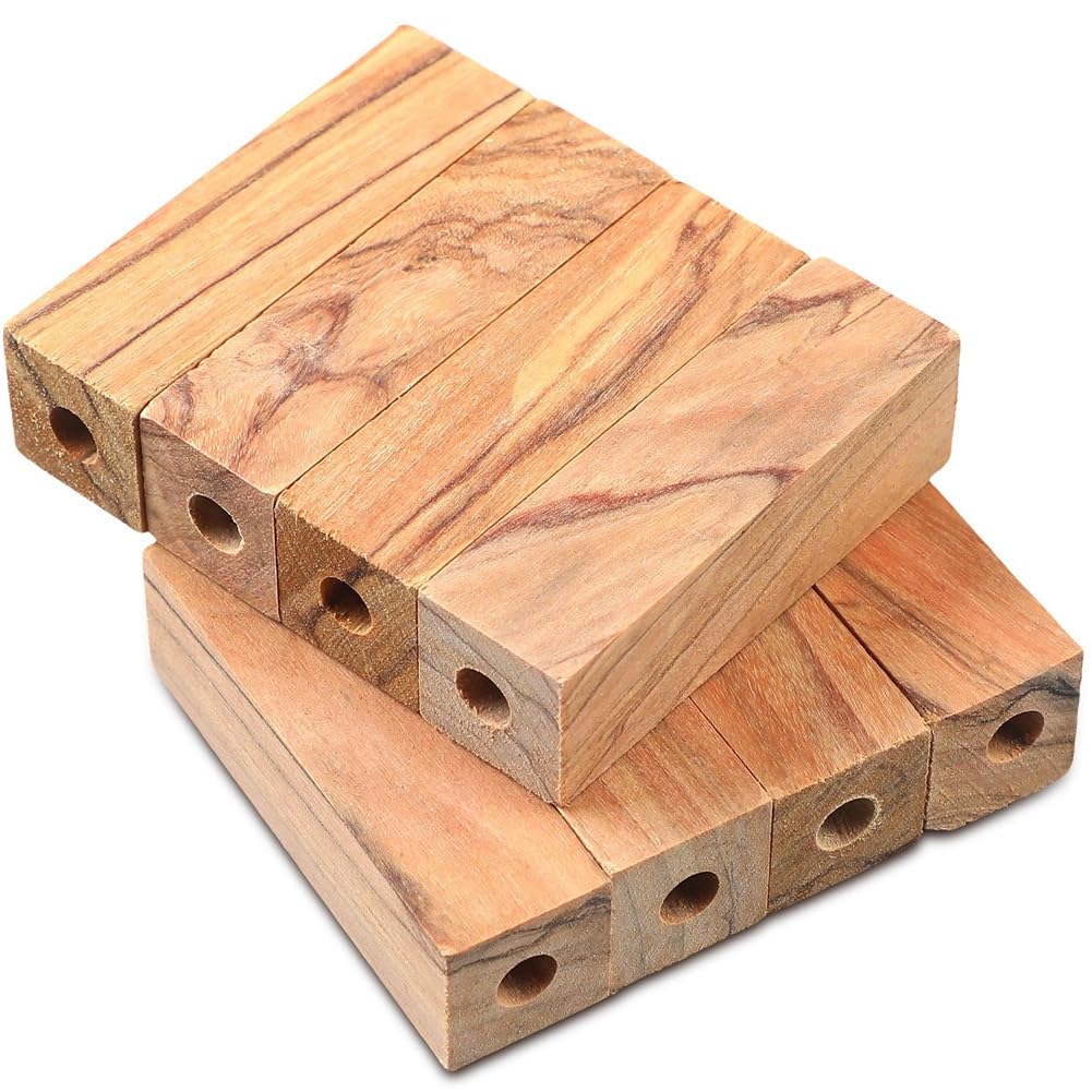 20 Stück Vorgebohrte 7 mm Olivenholz-Stiftrohlinge zum Drechseln, Stiftdrehset für Stiftherstellungsbedarf, 2 1/2 X 3/4 X 3/4
