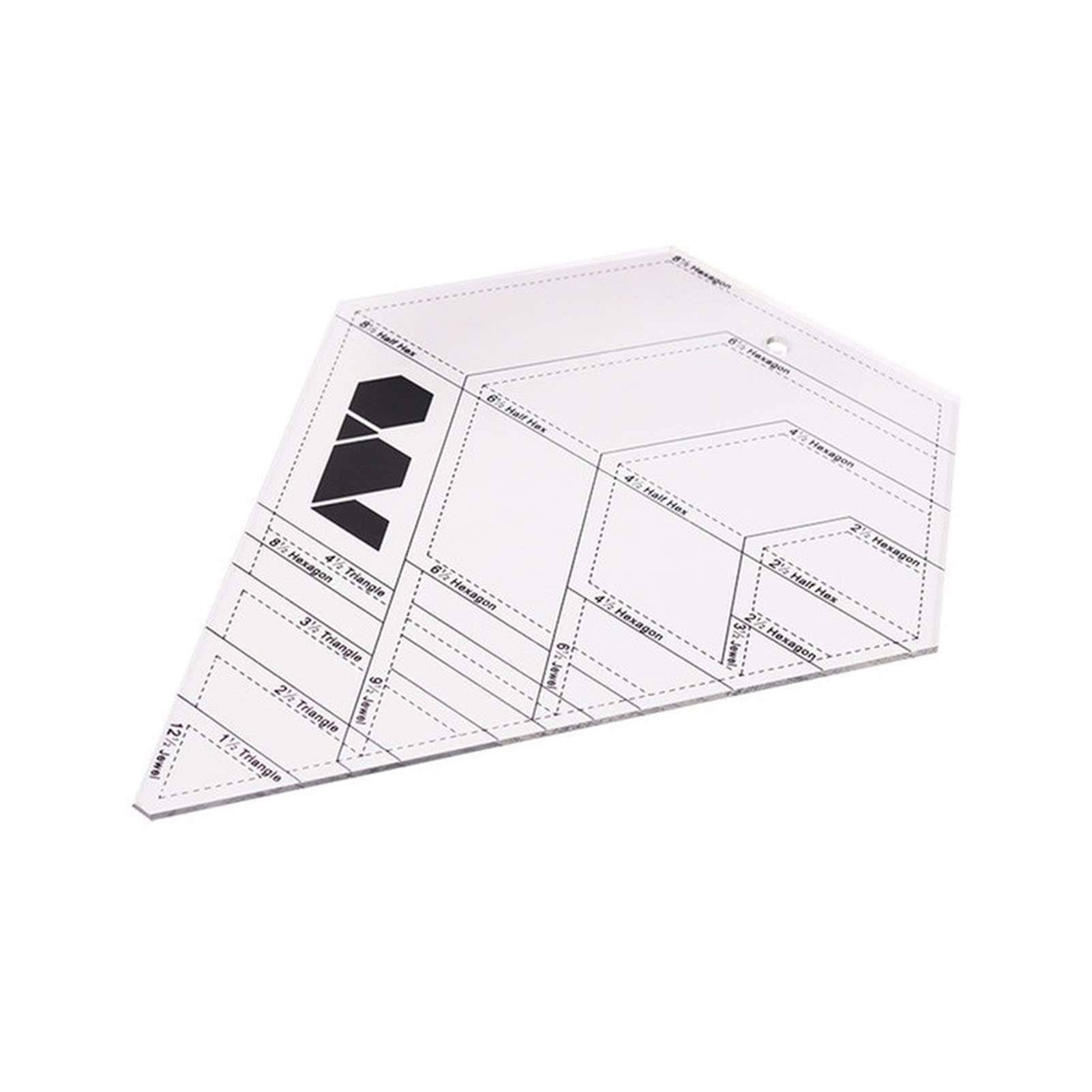 Regla Patchwork Rulers de acrílico Transparentes 45 Grados Diamantes Ruler Patchwork Bricolaje Herramienta de medición de Accesorios de Costura Regla Metalica