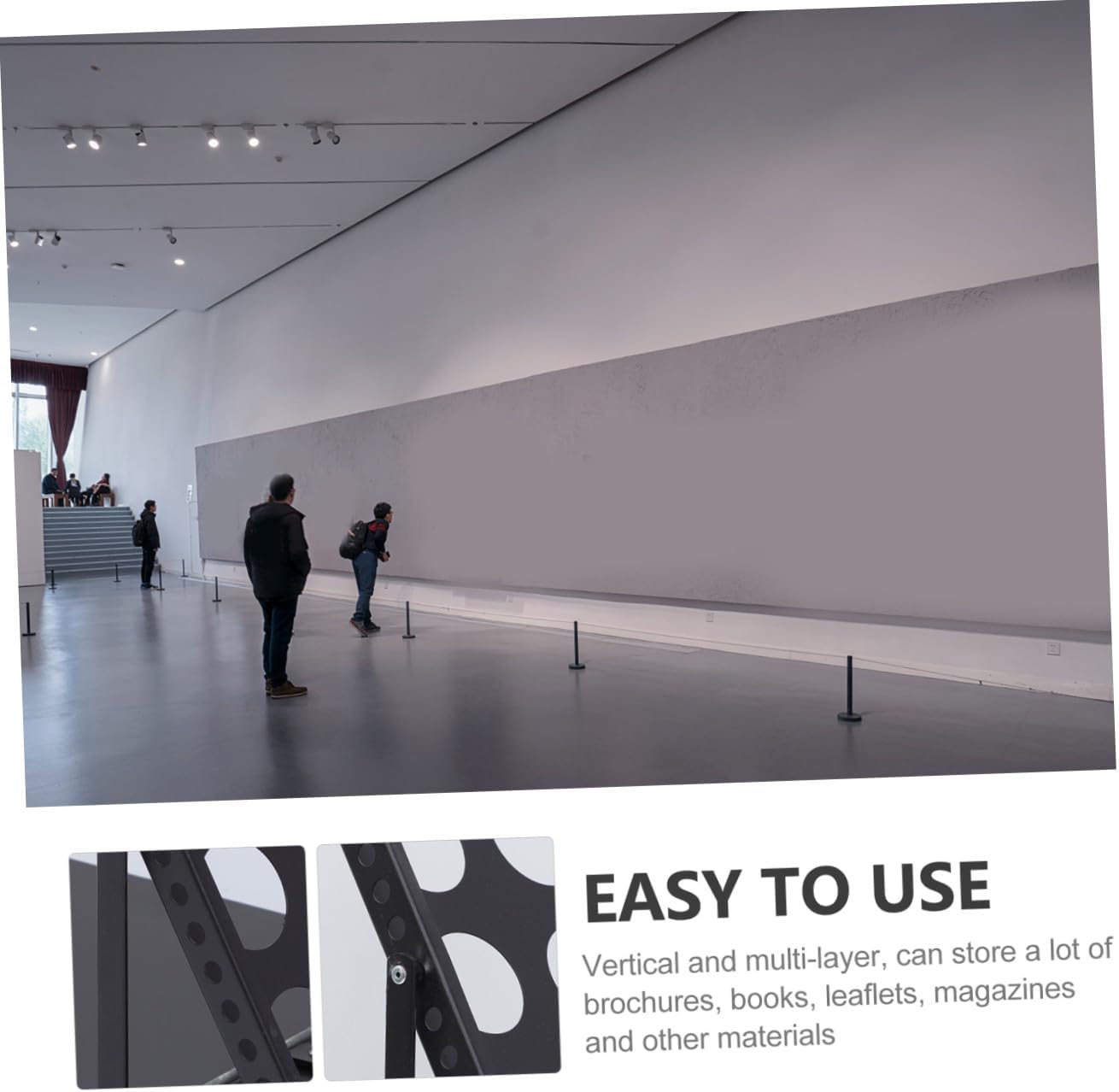 STOBOK 折りたたみ式パンフレットスタンド 折りたたみ式マガジンラック ポータブルディスプレイラック A4対応 多層収納 通気性