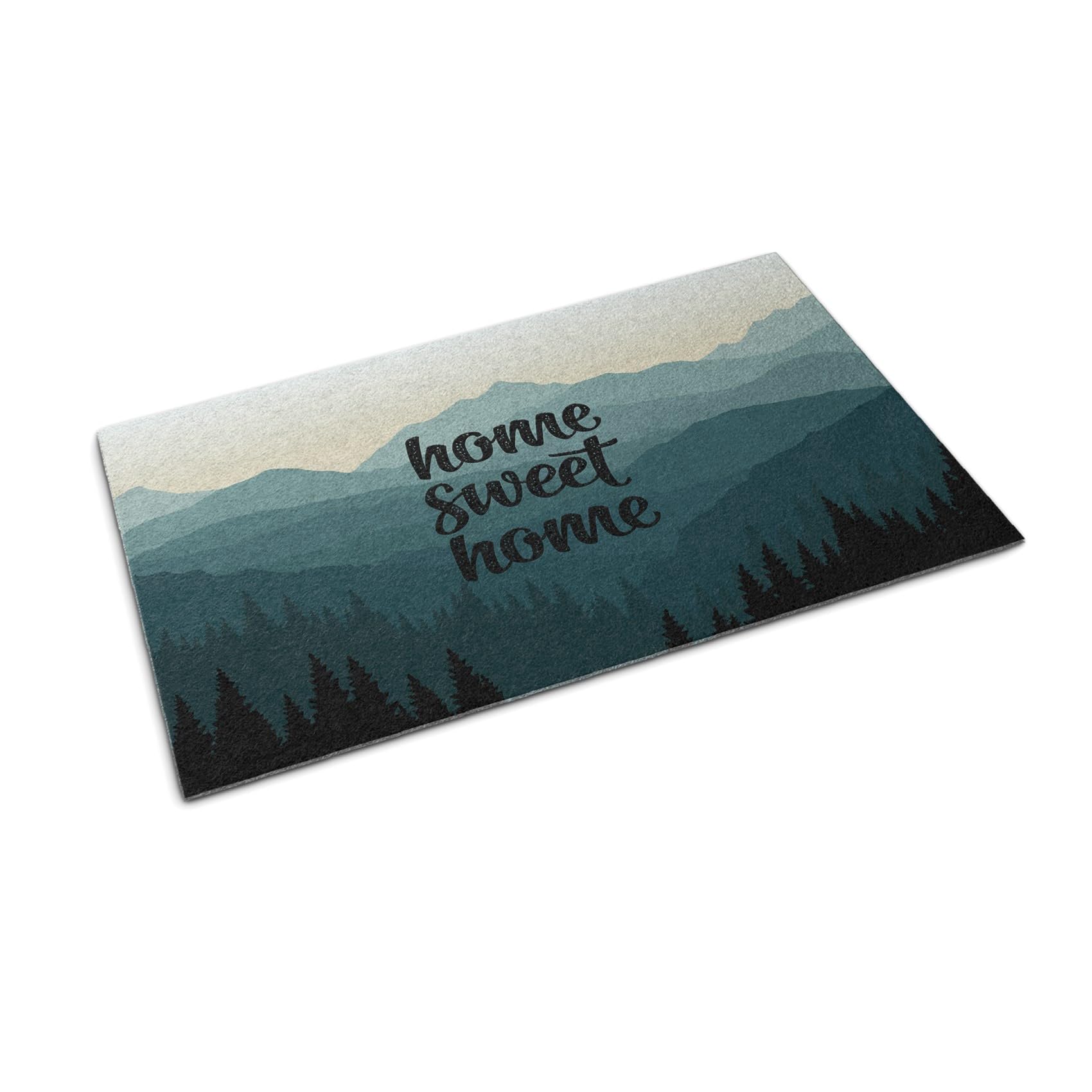 Tulup 90x60 cm Außenfußmatten Türmatte für draußen Outdoor-Wischmatte Schmutzfangmatte für draußen - Süße Heimatberge