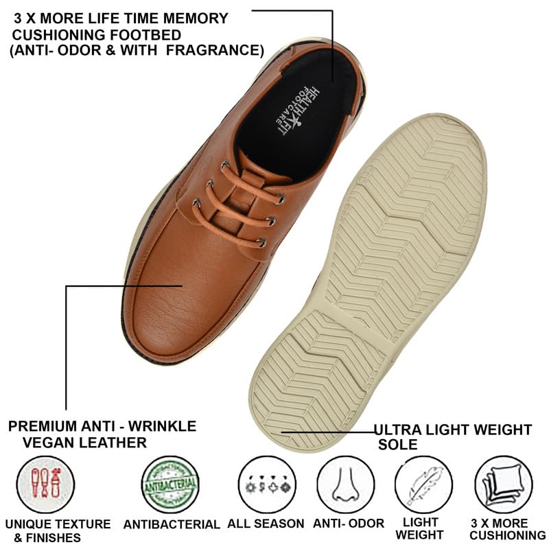 Image of HEALTH FIT Super Comfortable & Breathable Soft Sole Ultra-Lightweight Shoes Everyday Stylish & Durable Classic Design Shoe for Men's 1733