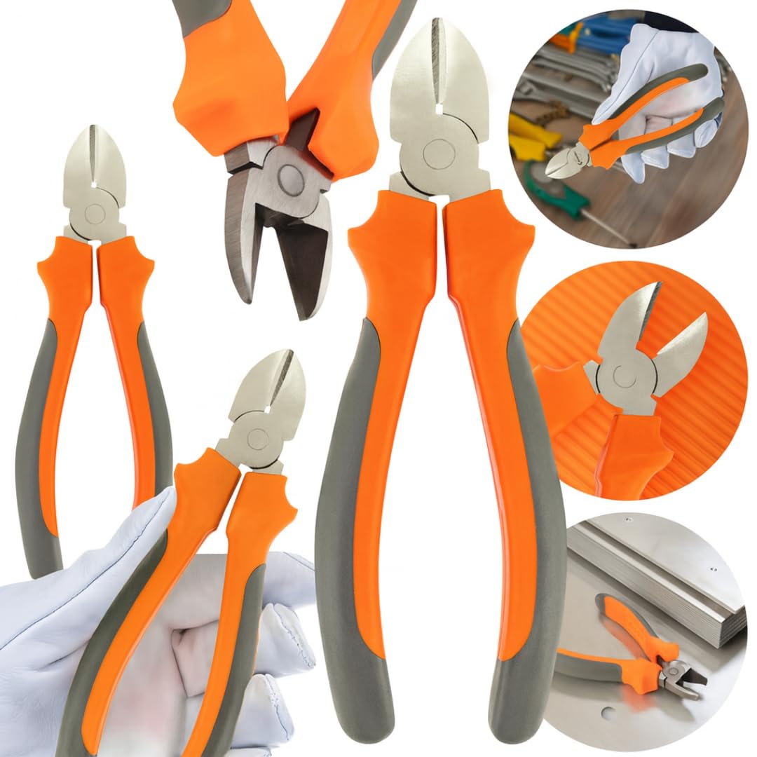PARENCE.- Troncese laterali da 8'' (205 mm) - CrV cromo Acciaio Vanadio - Impugnature in gomma antiscivolo - Utensili domestici, elettricisti e riparazioni