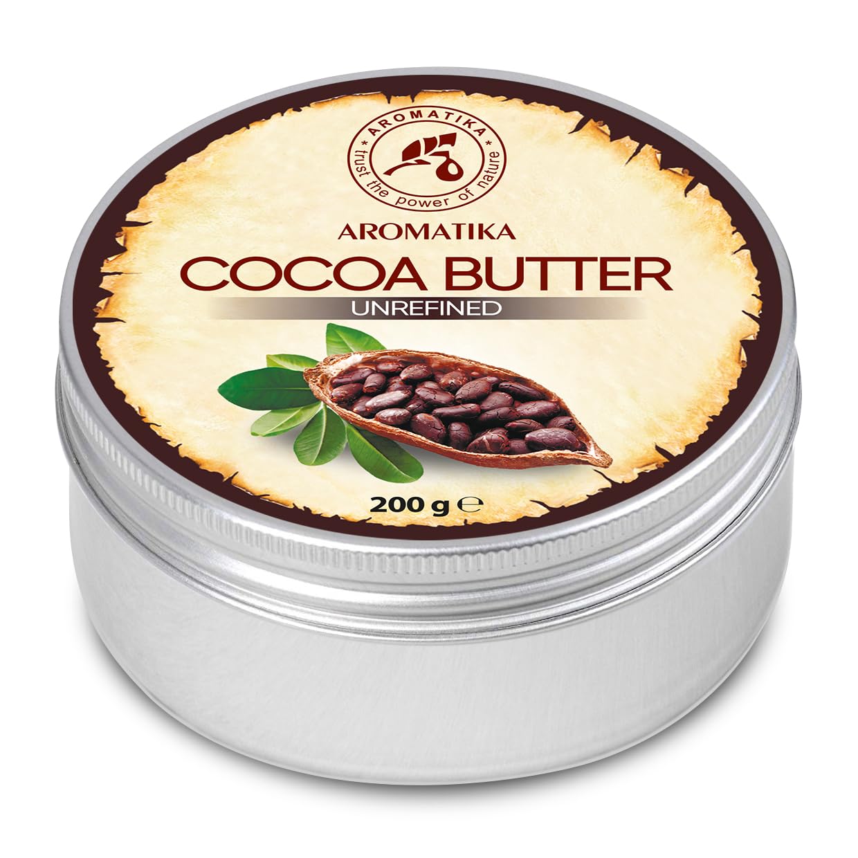 Cocoa Butter Pure & Natural 200g - Burkina Faso - Theobroma Cacao Seed Butter - Great Benefits for Skin - Hair - Face - Body - Lip care - Cacao Butters
