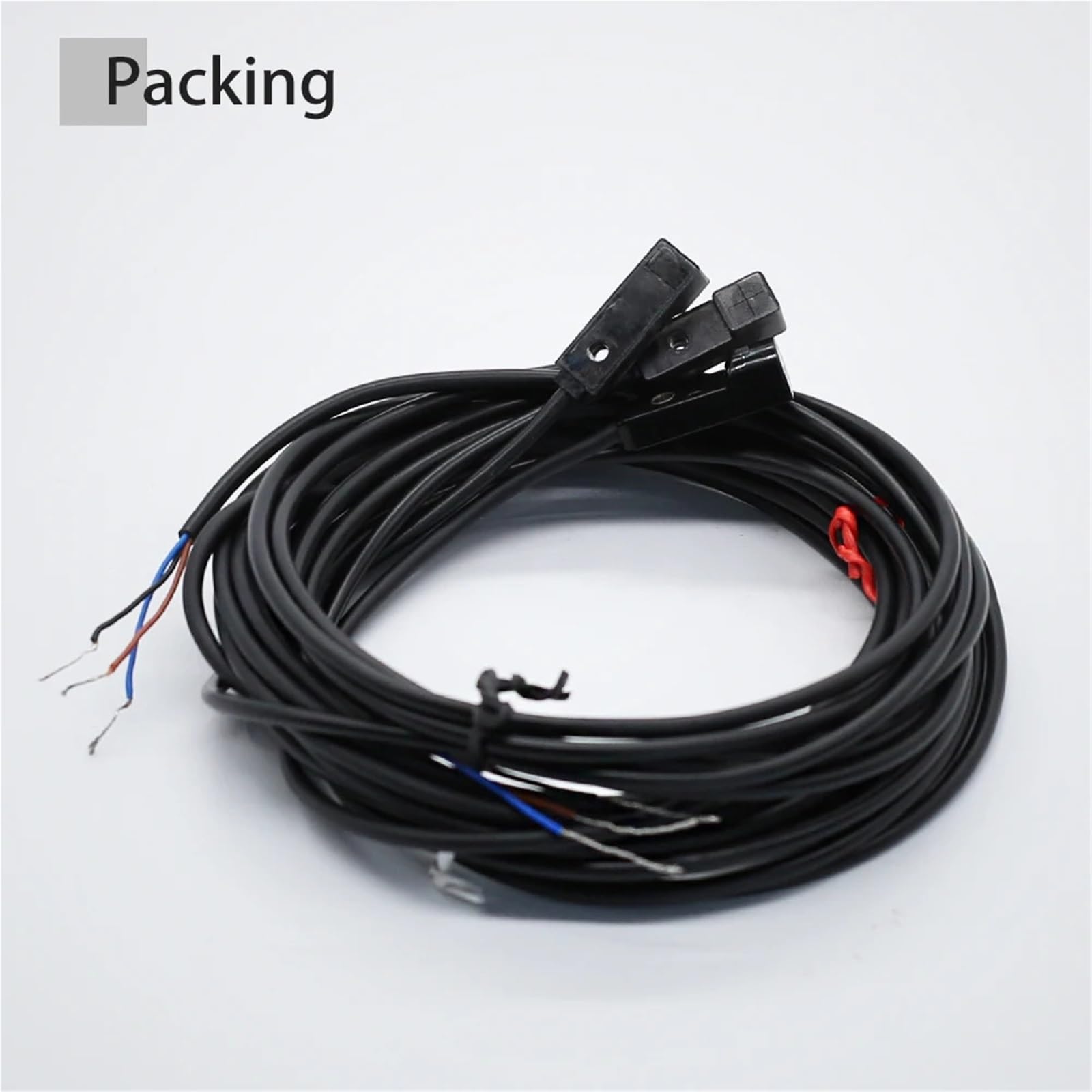 GL-8H ABS wykrywacz metalu indukcyjny czujnik zbliżeniowy mały inteligentny przełącznik ruchu niepodtynkowy 2 mm DC12V-24V z kablem 1,2 m(GL-8B, NPN NO)