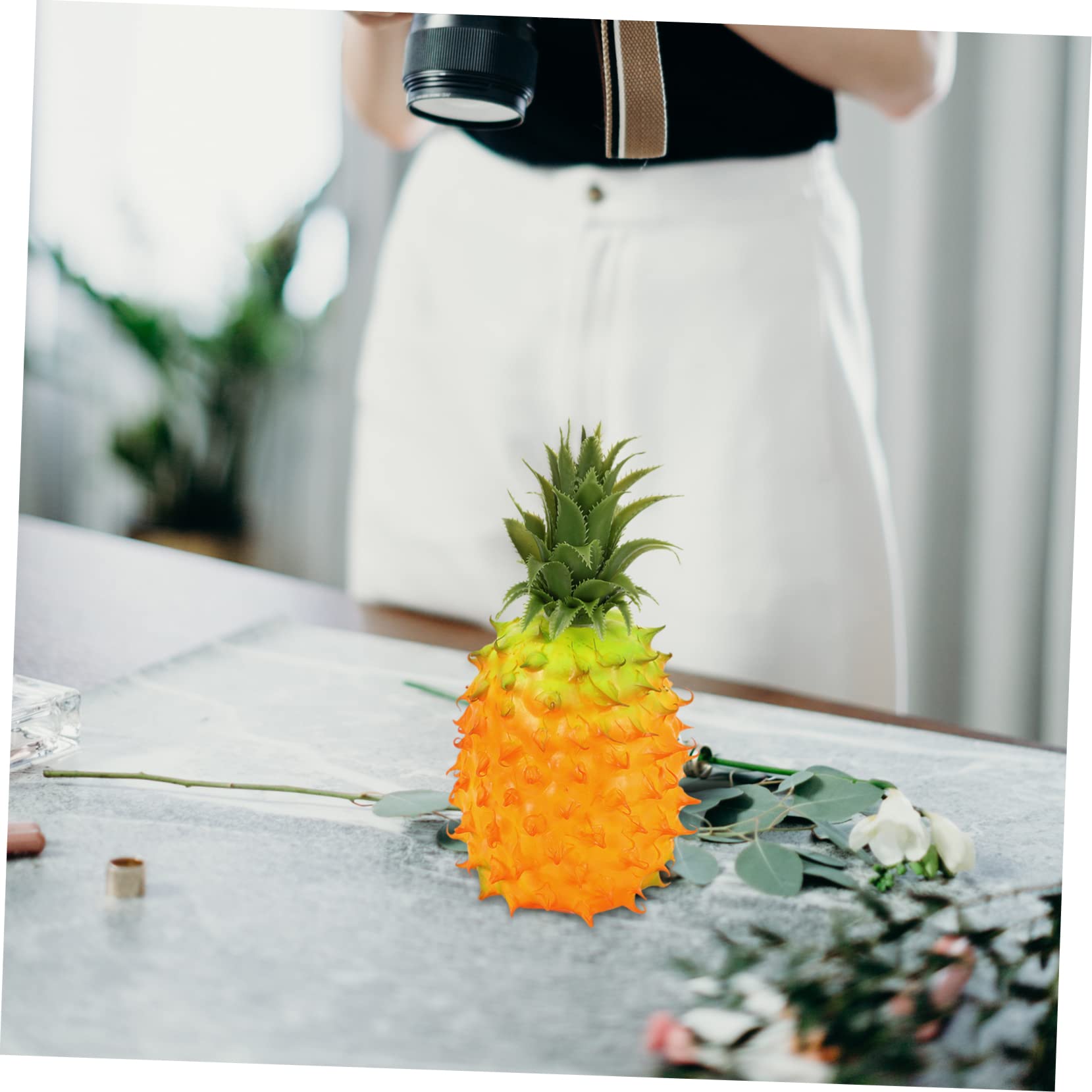 Modelo De Piña Simulada Decoración De Fruta Falsa Ideal para Exposiciones