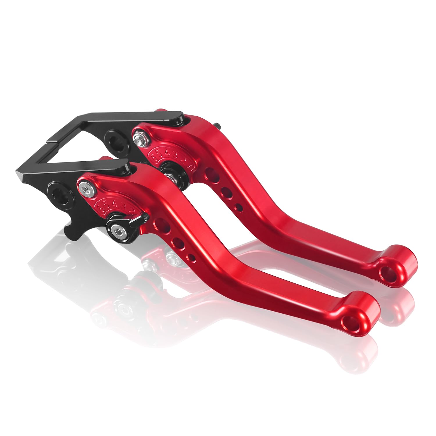 MFGZD CNC Moto Levier D'embrayage De Frein Court Réglable Pour MT-07 FZ07 14-24 / MT-09 14-24/ FZ09 14-15 / FJ09 15-24 / XSR900 16-18 / XSR155 09-24 / Tracer 900GT 18-20 / FZ6R 09-17 / XTZ700 20-24