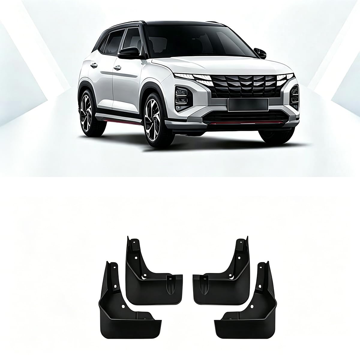 BXQDAM Car mud flaps,Compatible with Hyundai Creta Prime 2022-2023,Car exterior accessories