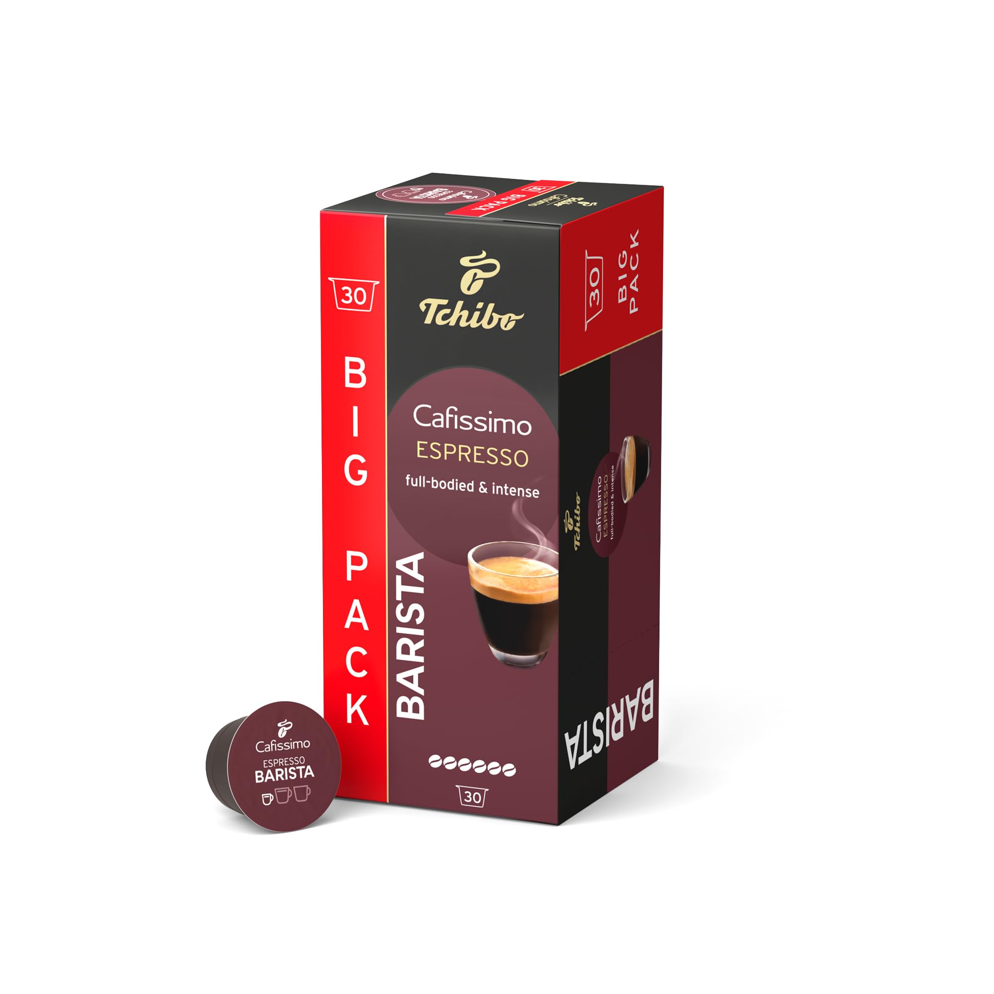 Tchibo Cafissimo Barista Espresso Kaffeekapseln, 30 Stück (Espresso, charaktervoll und intensiv)