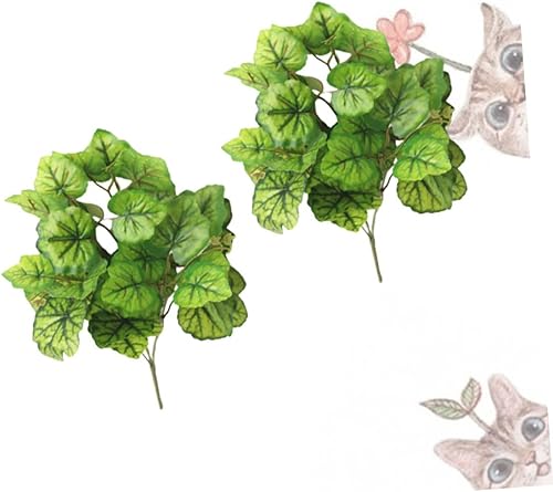 Miniatura 2 de COHEALI 2pcs Artificiales Decorativas para Sala Tallos de Verduría Ramas de Árbol Artificiales DIY Suministros de Navidad Ramas Verdes Imitación Boj
