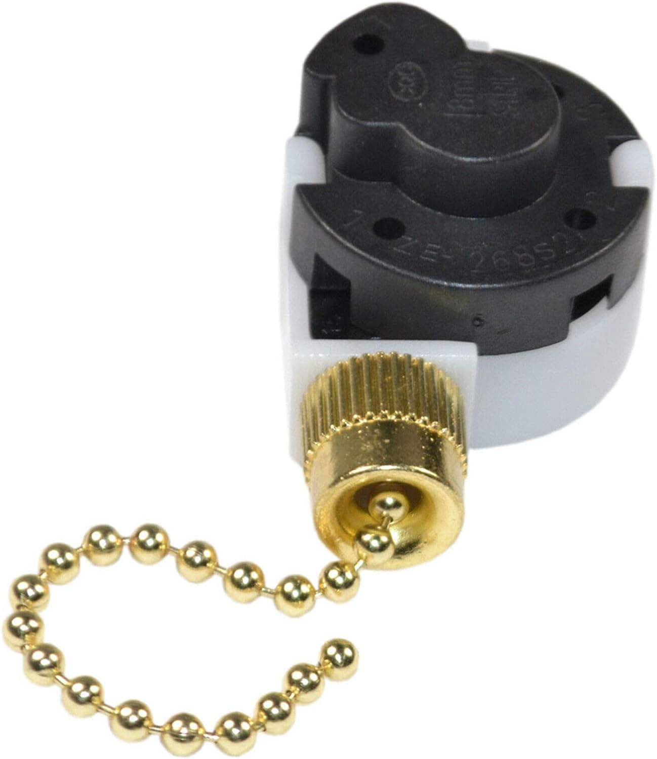 HQRP Ceiling Fan Switch Compatible with Zing Ear ZE-268S2, Sun-Lite SL-A-200C, Shine Top LS-102, Wu Pin LJY-280A, Westinghouse 77288 3-Speed 4-Wire Pull Chain Fan Light Switch, UL Listed