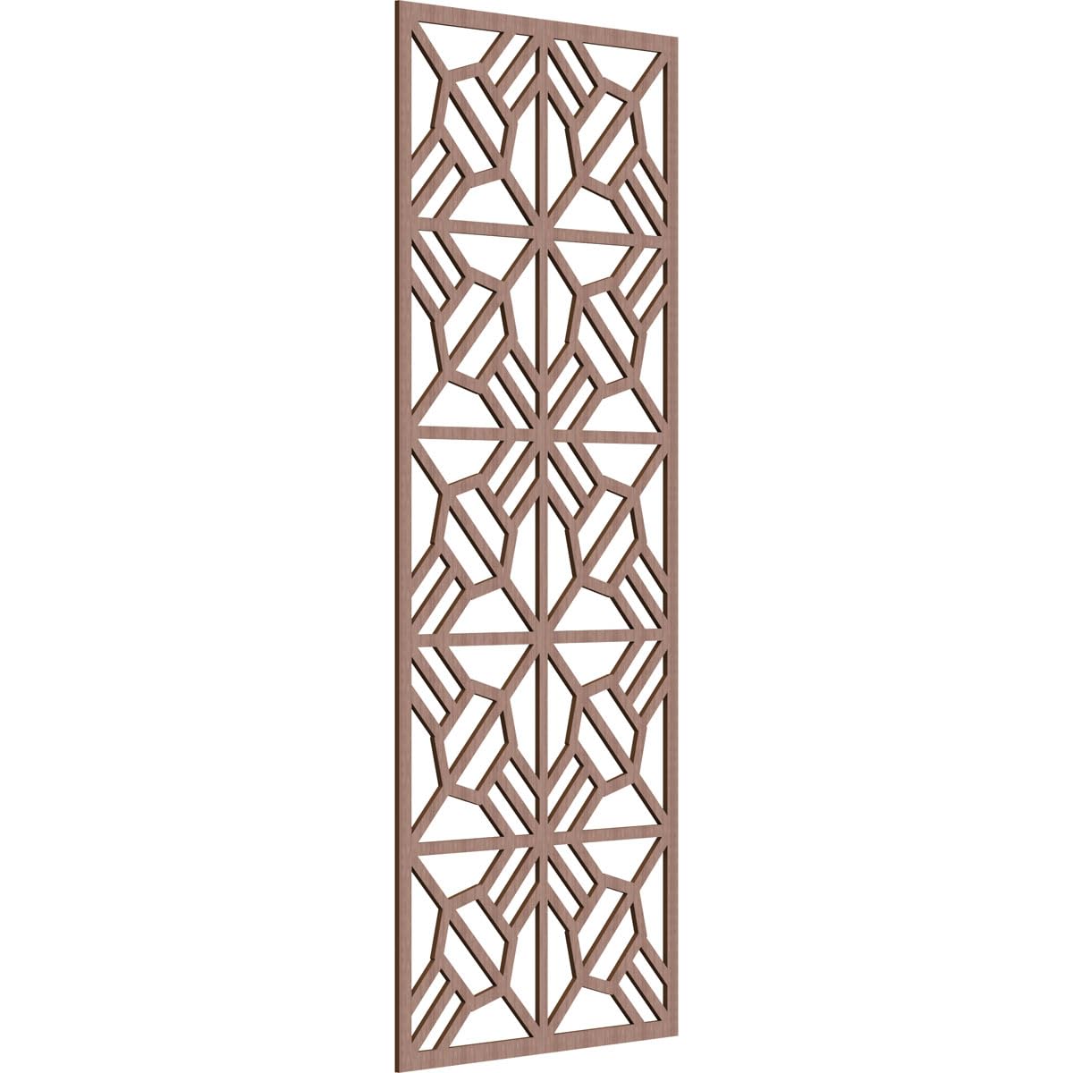 33 3/8"W x 84 3/8"H x 3/8"T Auburn Decorative Fretwork Wood Wall Panels, Walnut