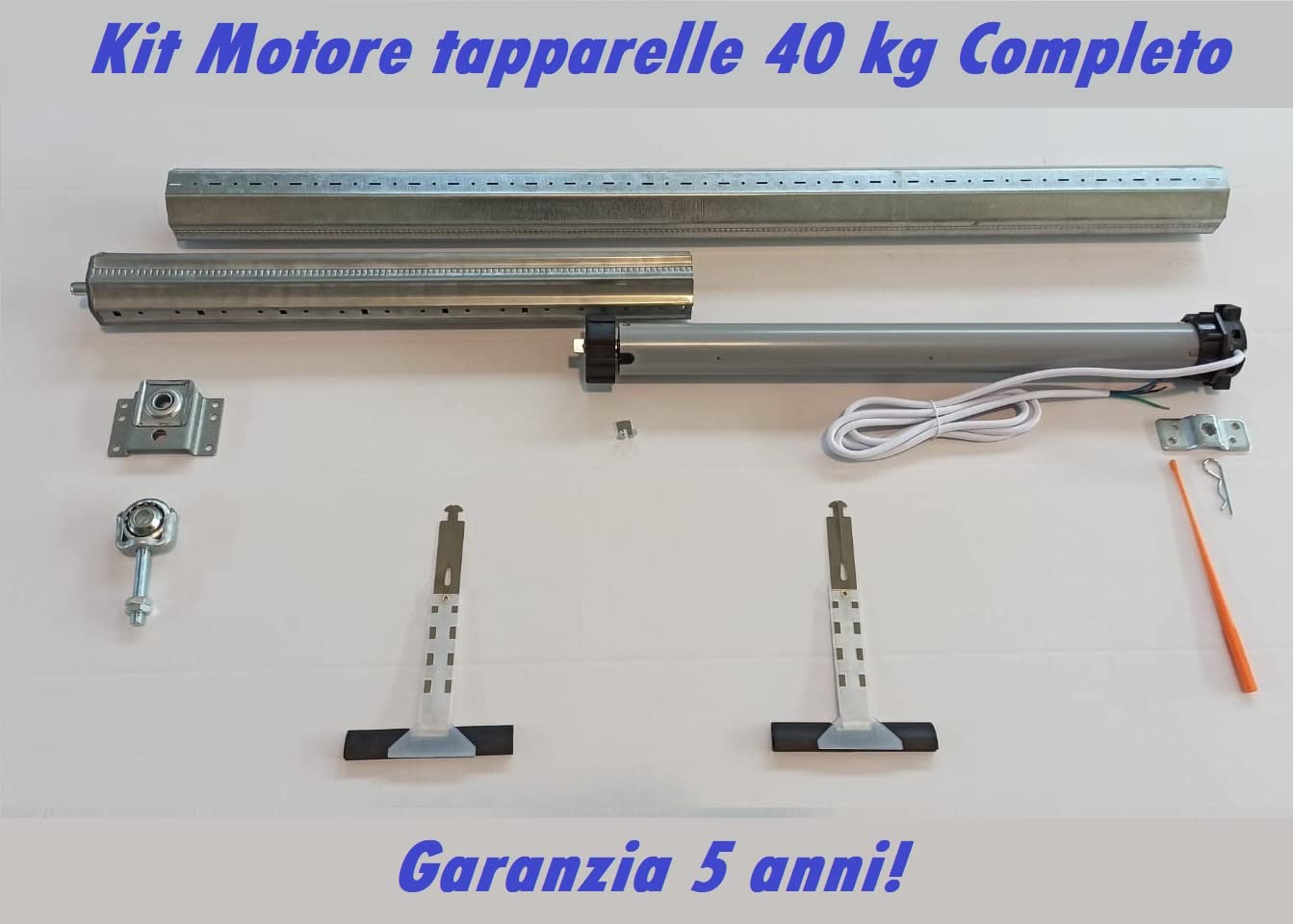 Kit Motorizzazione Tapparelle 40 kg 20 Nm Varie Misure RULLO REGOLABILE Motore per tapparelle (da 100 cm a 135 cm)
