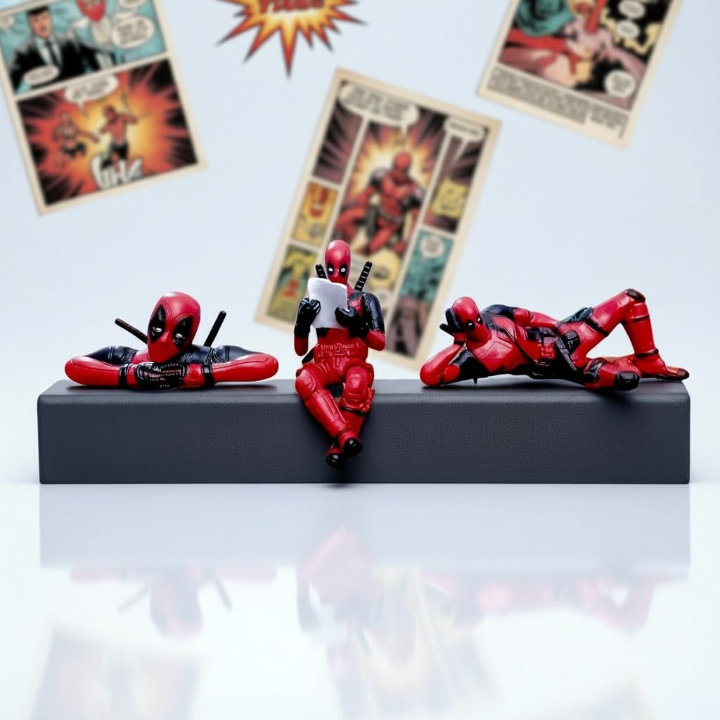 Car Dashboard Accessories car Dashboard Toys Auto Interior Dashboard Accessories for car Interior Dashboard Decoration Car Dashboard Showpiece Standard (Deadpool 3PC Set)-picture-13