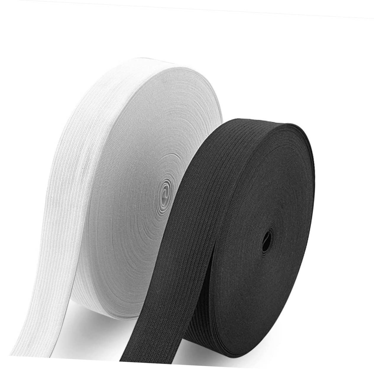 Płaska gumka do szycia Taśma paskowa o szerokości 3~60 mm, płaska taśma Dodatki krawieckie, tkaniny, krawiectwo(Black,4.5cmx5Metre)