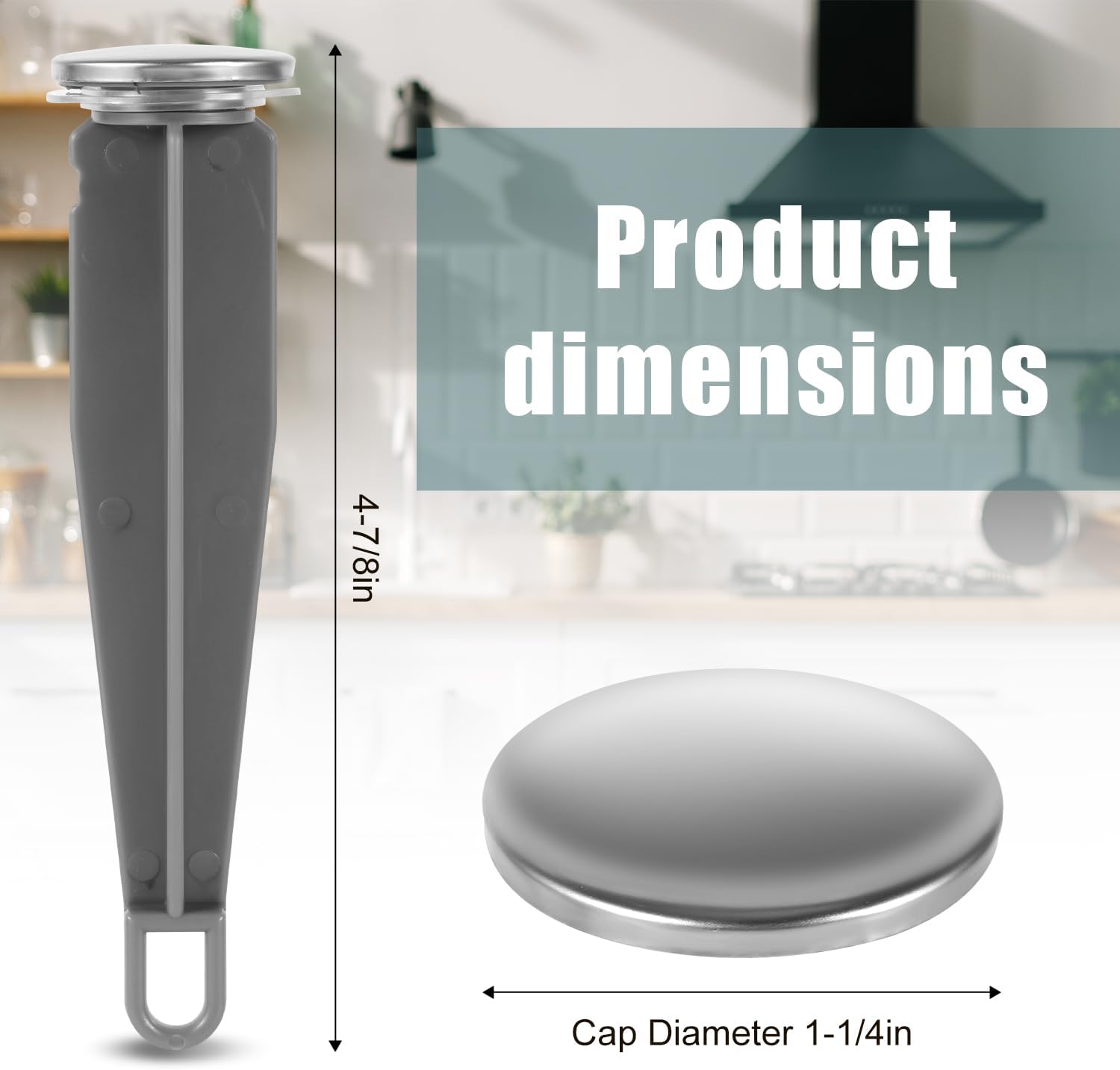 2pcs Sink Drain Parts, Lavatory Pop Up Stopper Assembly with Plug Bathroom Sink Drain Repair Kit Pivot Ball Rod Replacement Compatible with Price Pfister & Popular Band(Grey,Grey)