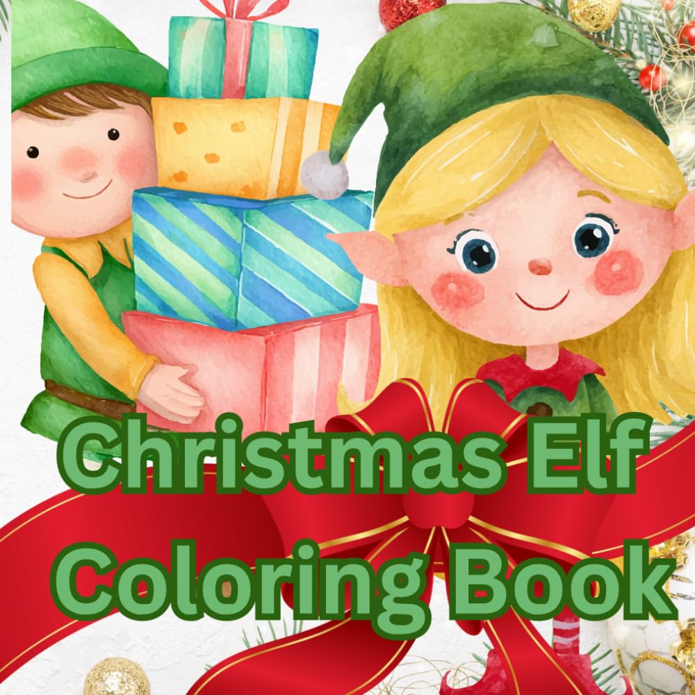 Elf Christmas Coloring Book