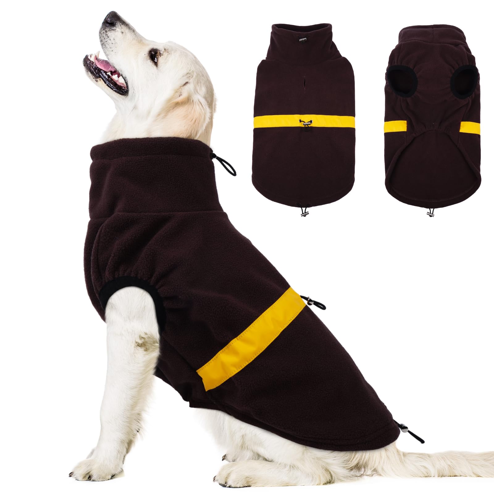 Veste Thunder sans manches pour chien pull polaire réglable petit