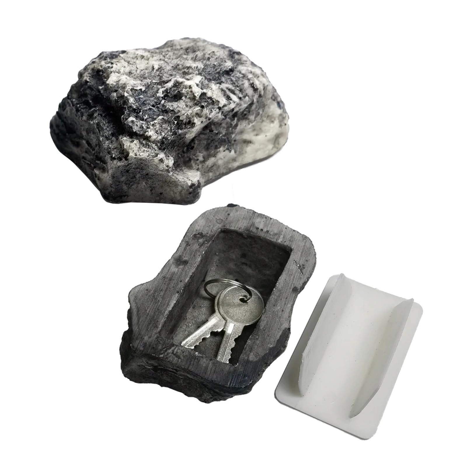 Mini Safe, Garden Stone Hide a Spare Key Fake Rock Camouflage Diversion Looks Like Real Safe for Outdoor Yard, Geocaching