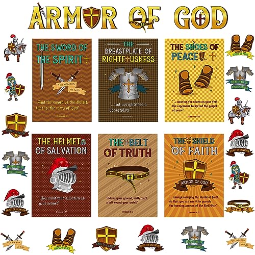 Armure de Dieu Harloon : affiche de la Bible pour décorer l'école du dimanche et le catéchisme