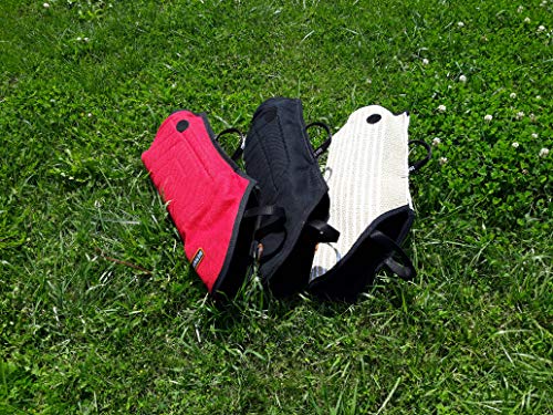 Dingo Gear Schutzärm mit Griff French-Material Nylcott Handarbeit Universal Schutz für Training Hunde Beißtraining Härte Medium Schwarz Jack IGP S00532